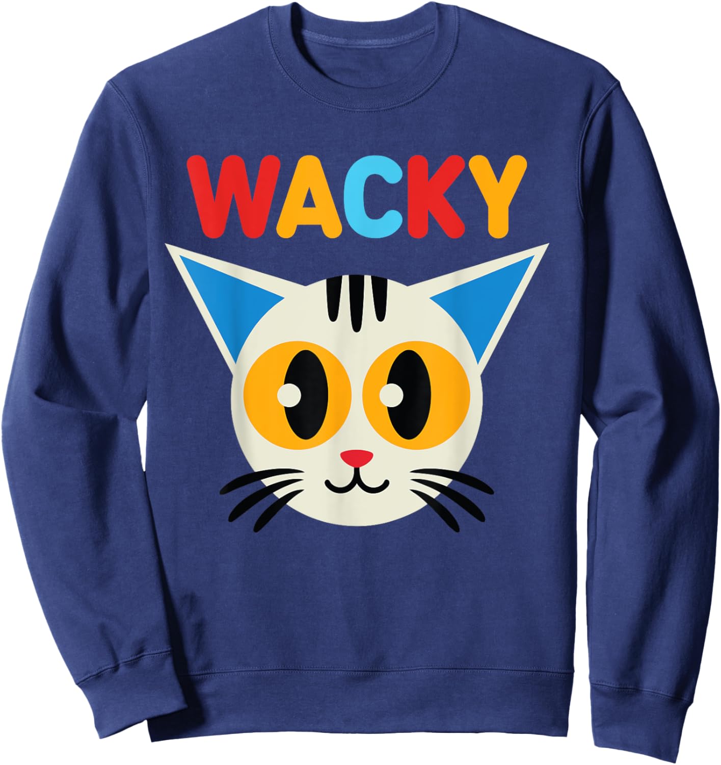 Wacky Costume Mismatch Day Outfit funny cat for wacky days Women Kids Sweatshirt - Sweatshirt | Navy