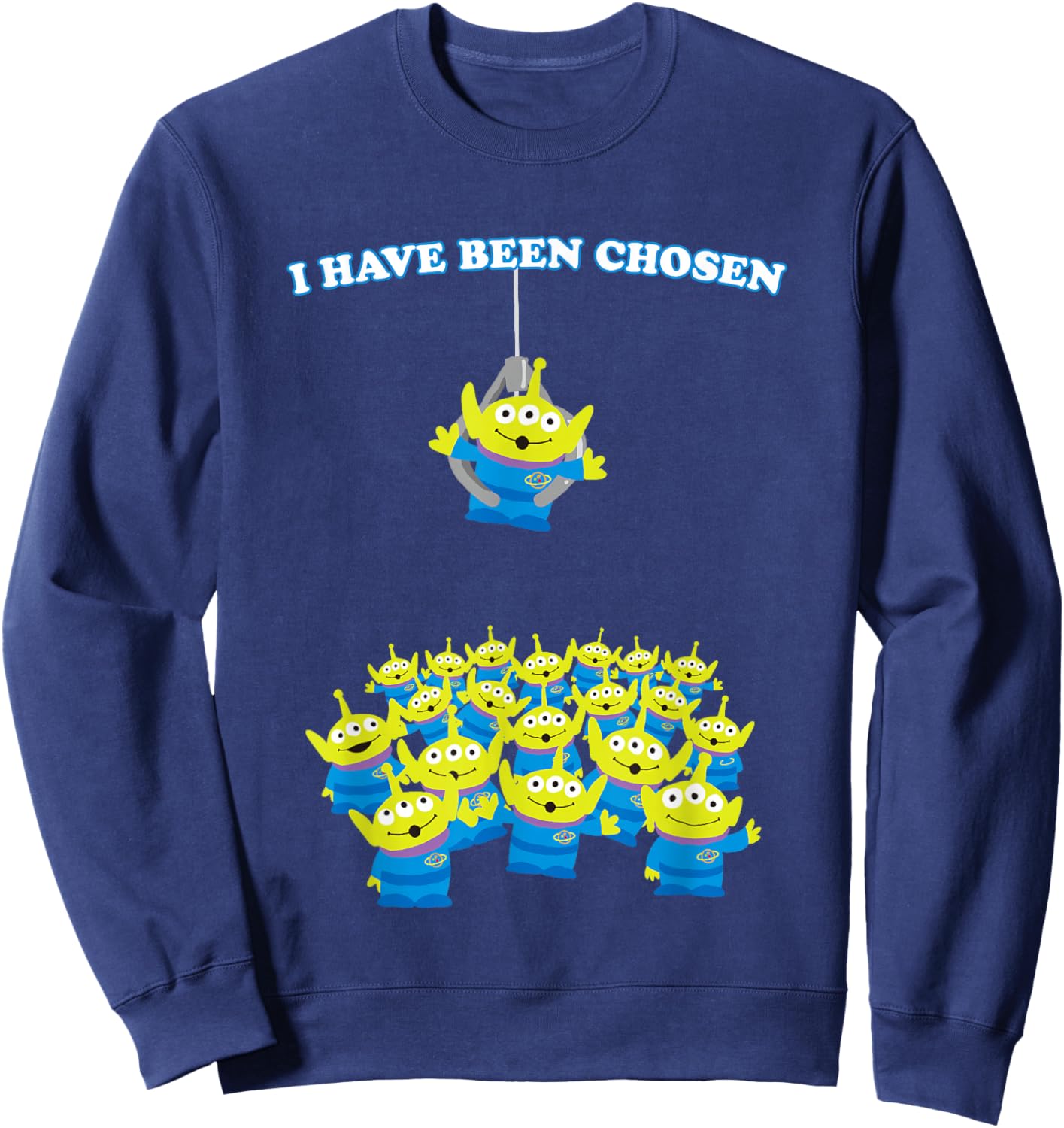 Disney Pixar Toy Story I Have Been Chosen Cute Aliens Logo Sweatshirt - Sweatshirt | Navy