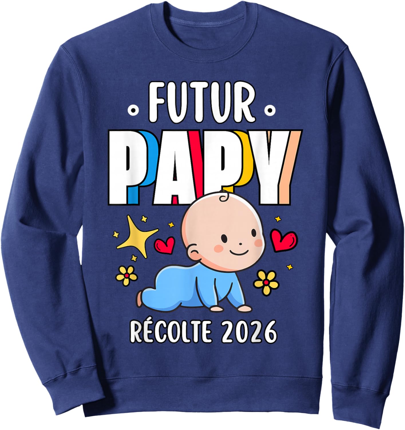 Gift Future Grandpa 2026 Grandpa Announcement Pregnancy Baby Sweatshirt - Sweatshirt | Navy