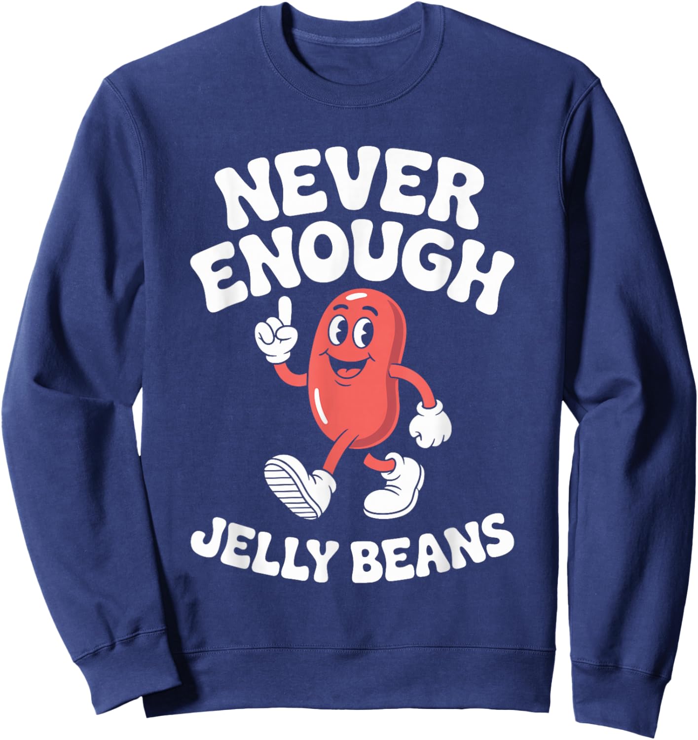 Funny Jelly Bean or Jelly Beans Retro Sweatshirt - Sweatshirt | Navy