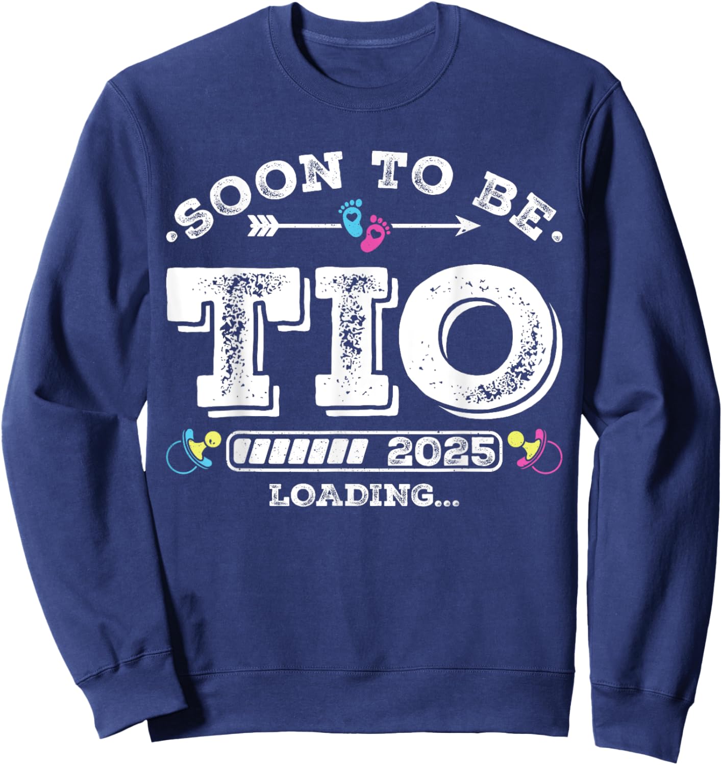 Soon to Be Tio 2025 Loading for Pregnancy Announcement Sweatshirt - Sweatshirt | Navy