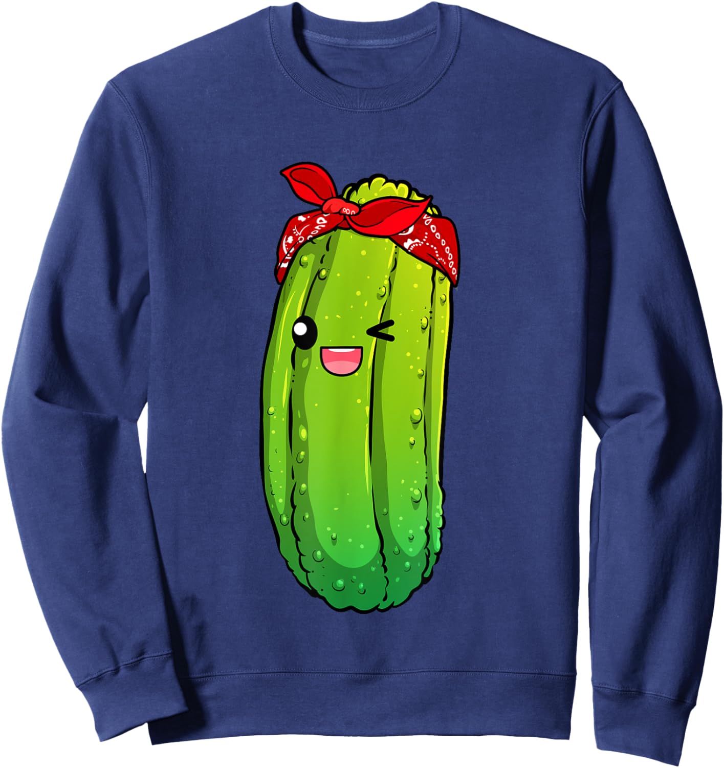 Funny Pickle Art For Boys Girls Kids Cucumber Pickle Novelty Sweatshirt - Sweatshirt | Navy