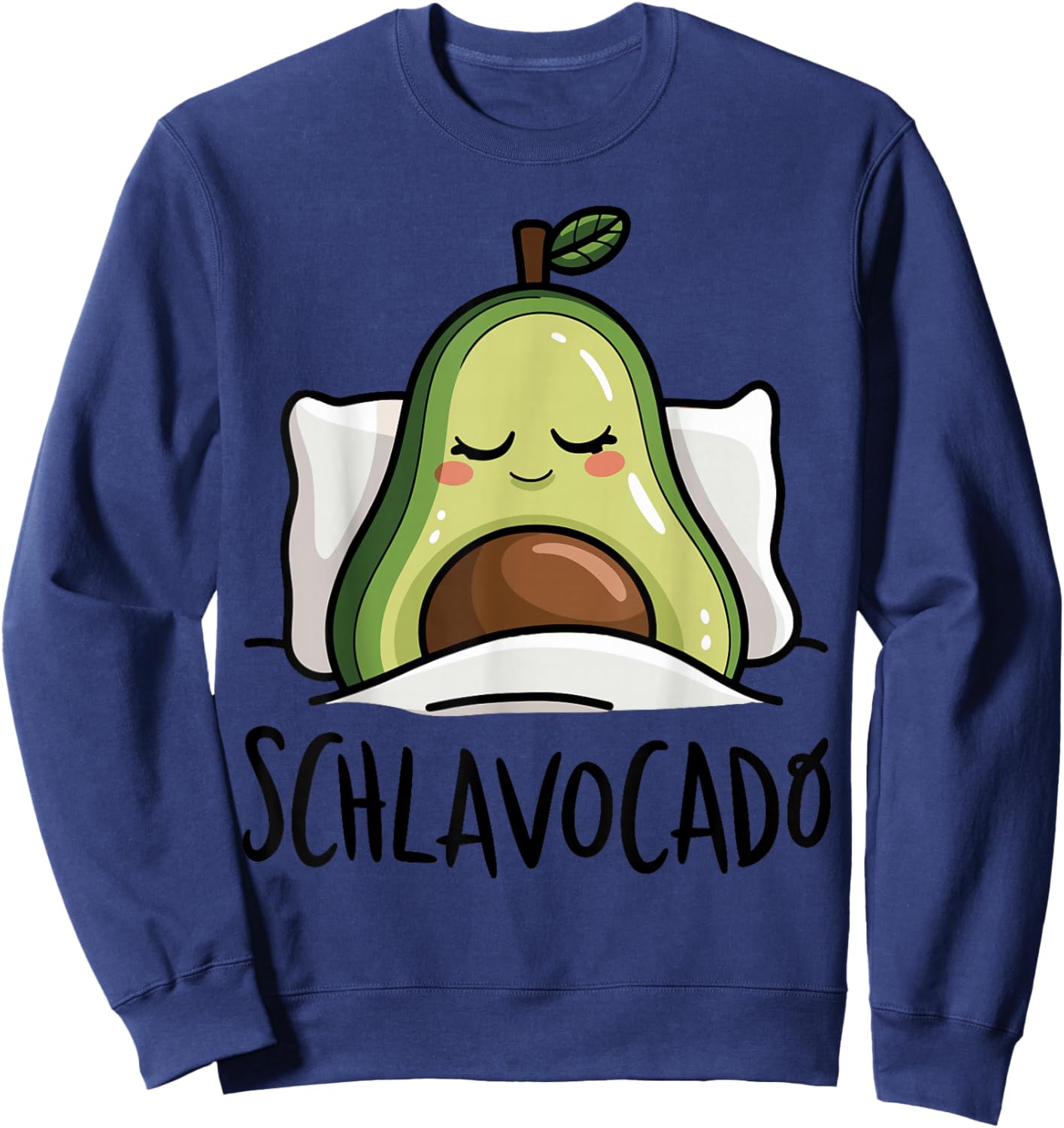 Schlavocado Official Sleep Shirt Pyjamas Sleep Avocado , gray, S Sweatshirt - Sweatshirt | Navy