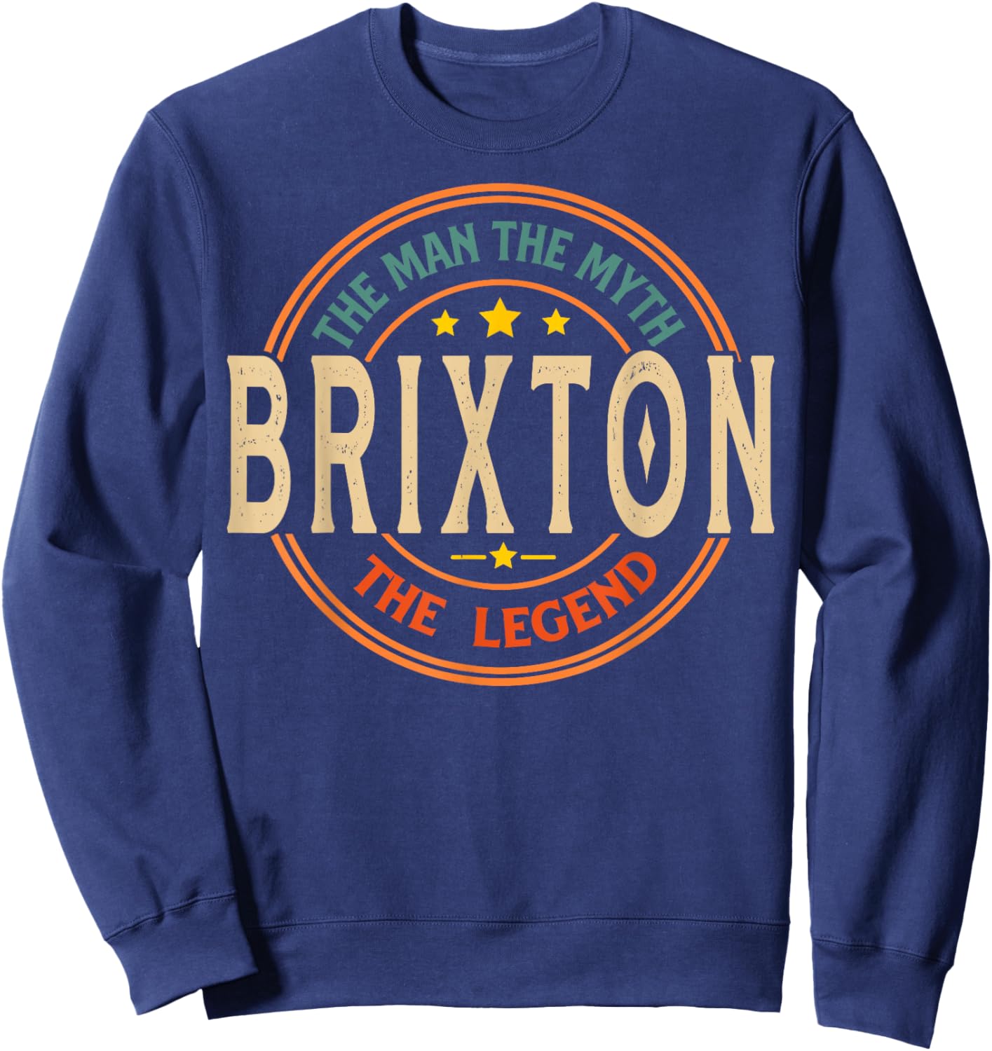 BRIXTON The Man The Myth The Legend Vintage Personalized Sweatshirt - Sweatshirt | Navy