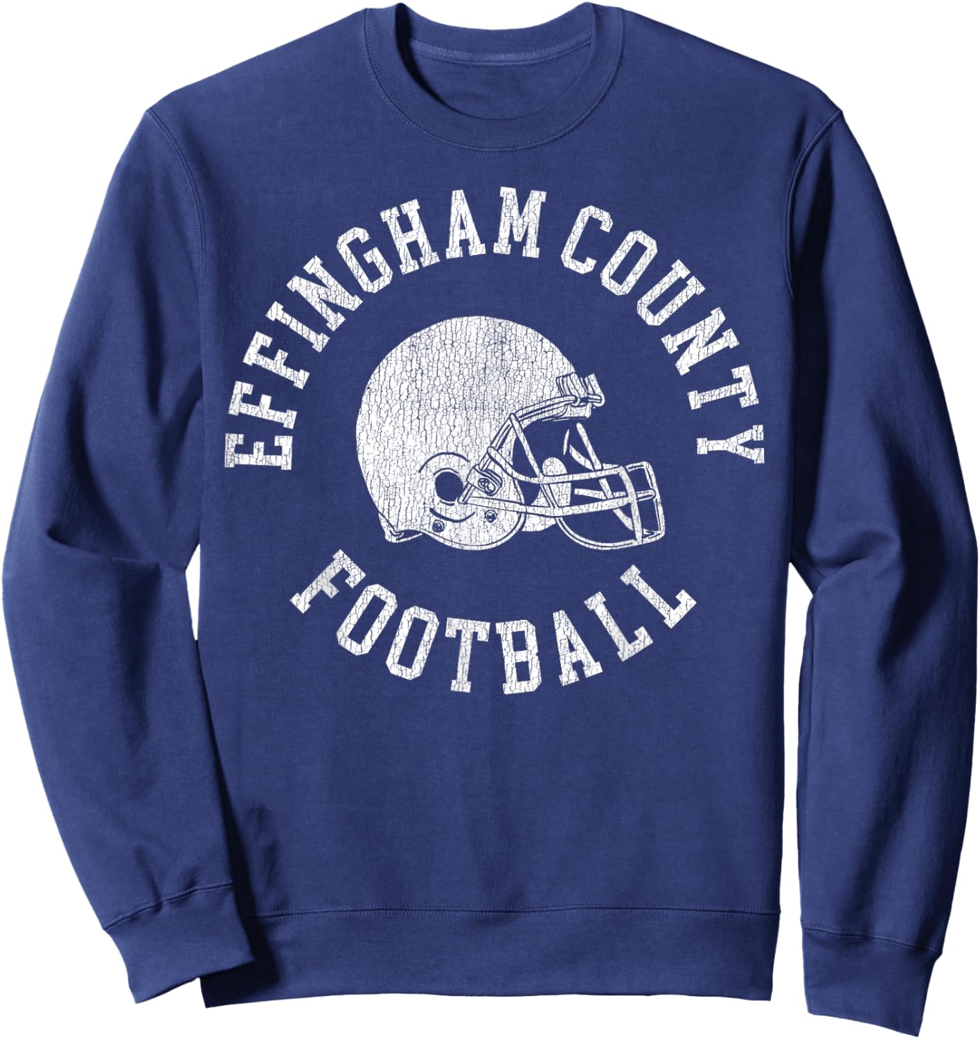 Effingham County Football Throwback Football Helmet Retro Sweatshirt - Sweatshirt | Navy