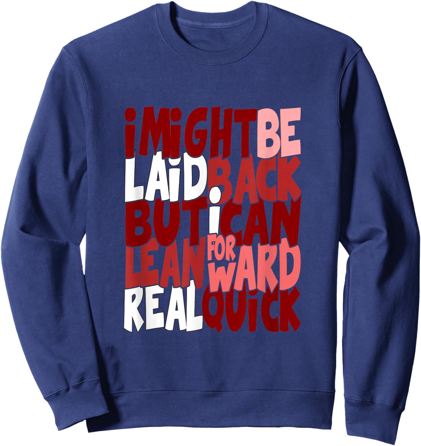 Maroon Red Burgundy Color Real Quick Red Burgundy Graphic Sweatshirt - Sweatshirt | Navy