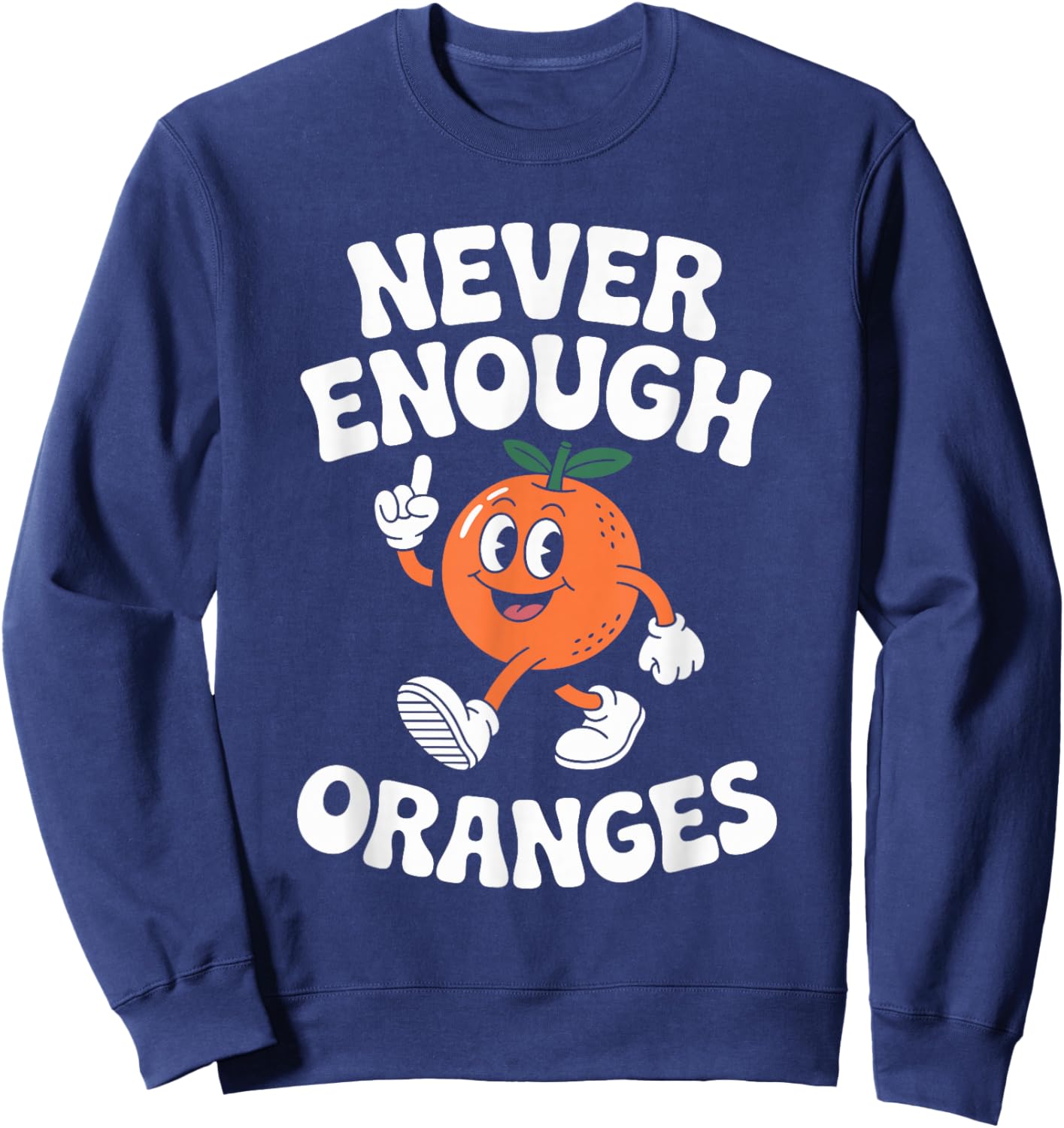 Funny Orange or Oranges Retro Sweatshirt - Sweatshirt | Navy