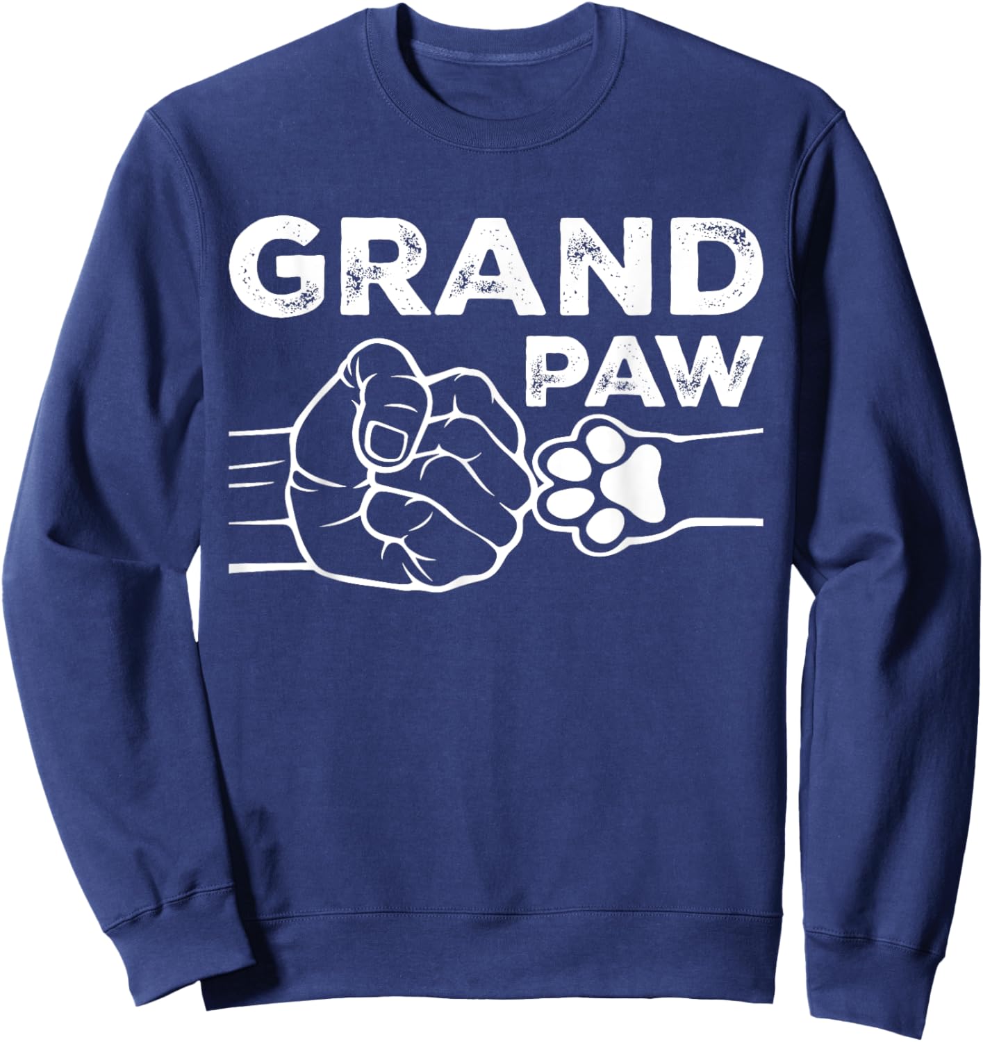 Grandpa Shirt Grand Paw Funny Dog Lover Fathers Day Dog Dad Women Sweatshirt - Sweatshirt | Navy