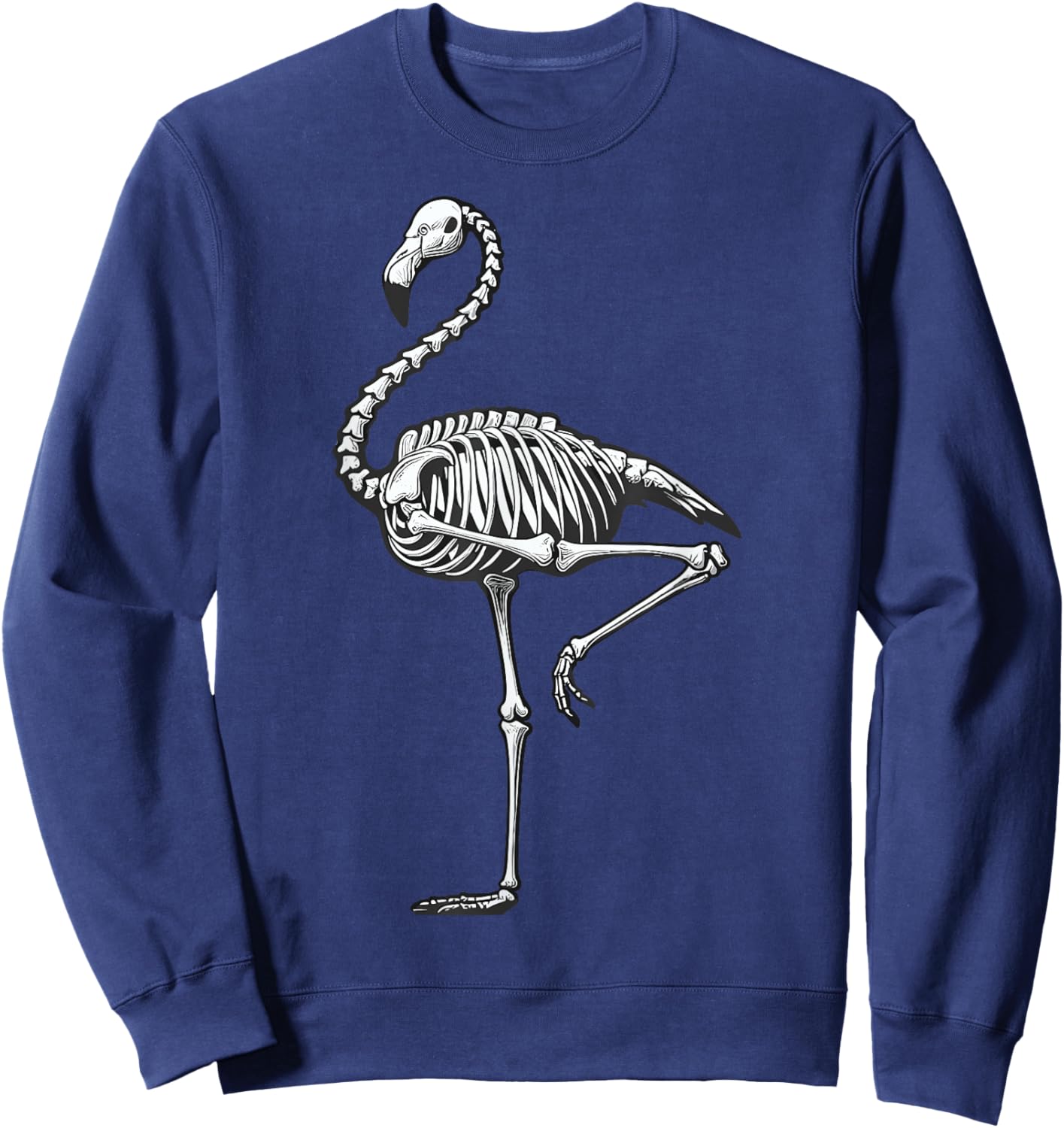 Skeleton Flamingo Halloween Sweatshirt - Sweatshirt | Navy