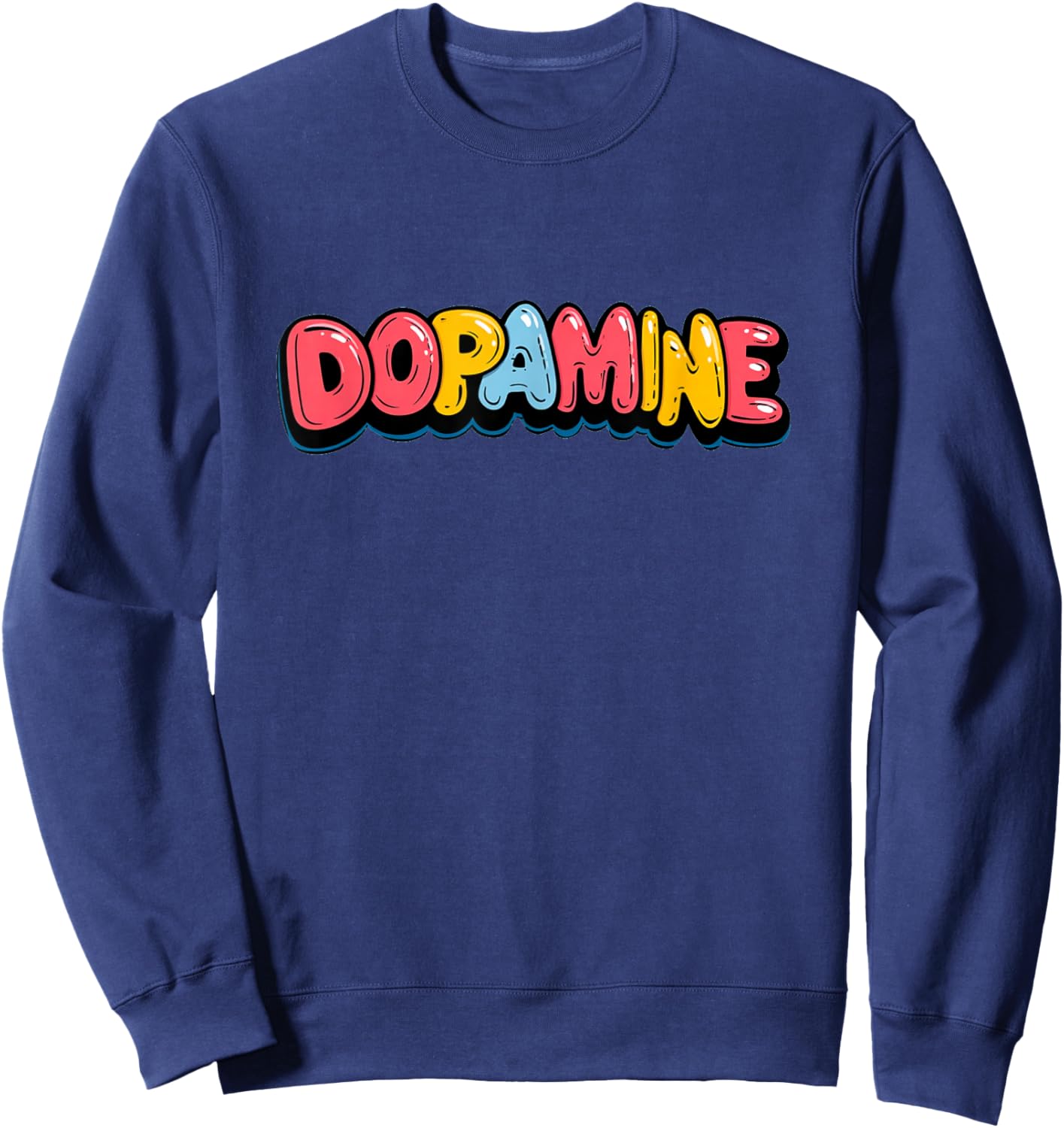 Colorful Dopamine Emblem Costume Sweatshirt - Sweatshirt | Navy
