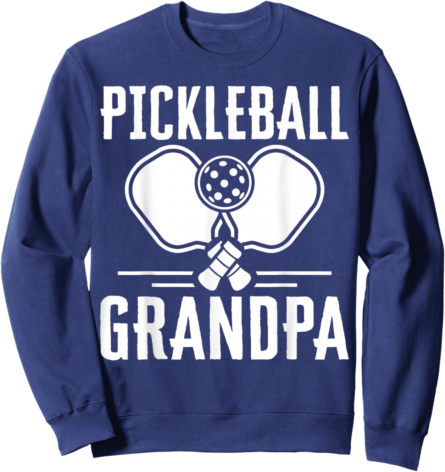 Proud Pickleball Grandpa Grandfather Player Sweatshirt - Sweatshirt | Navy