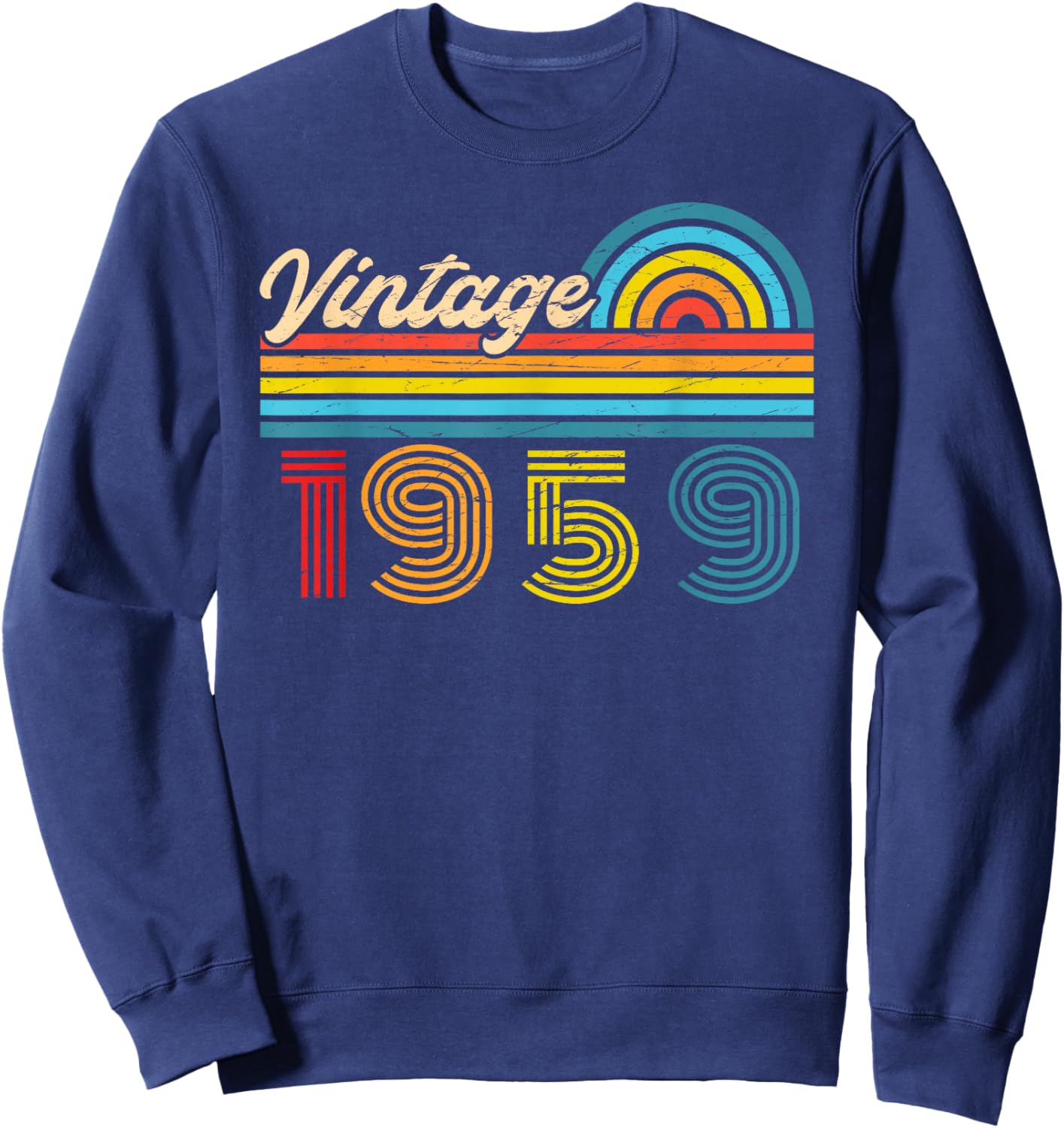 Original 1959 Vintage Anniversaire 67 Ans pour Hommes Femmes Sweatshirt - Sweatshirt | Navy