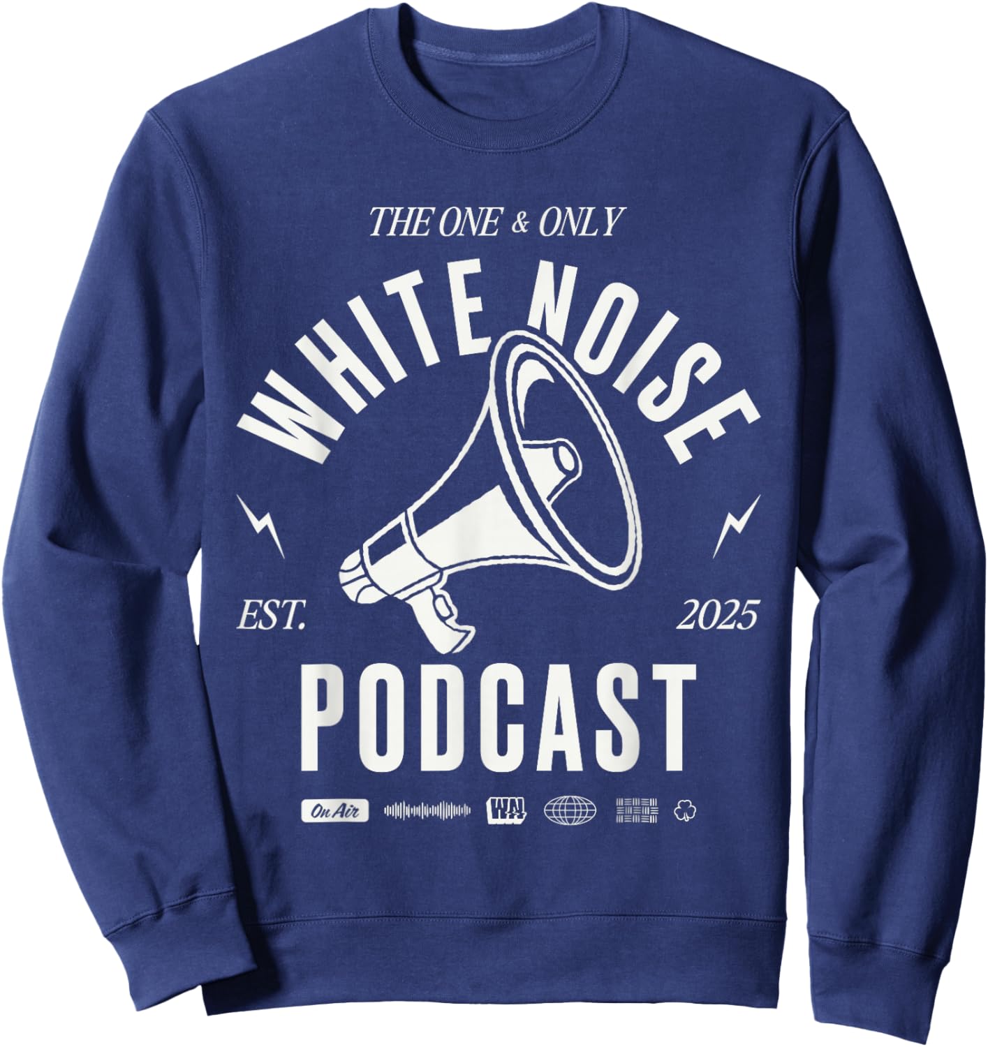 White Noise Podcast | Mega Phone Sweatshirt - Sweatshirt | Navy