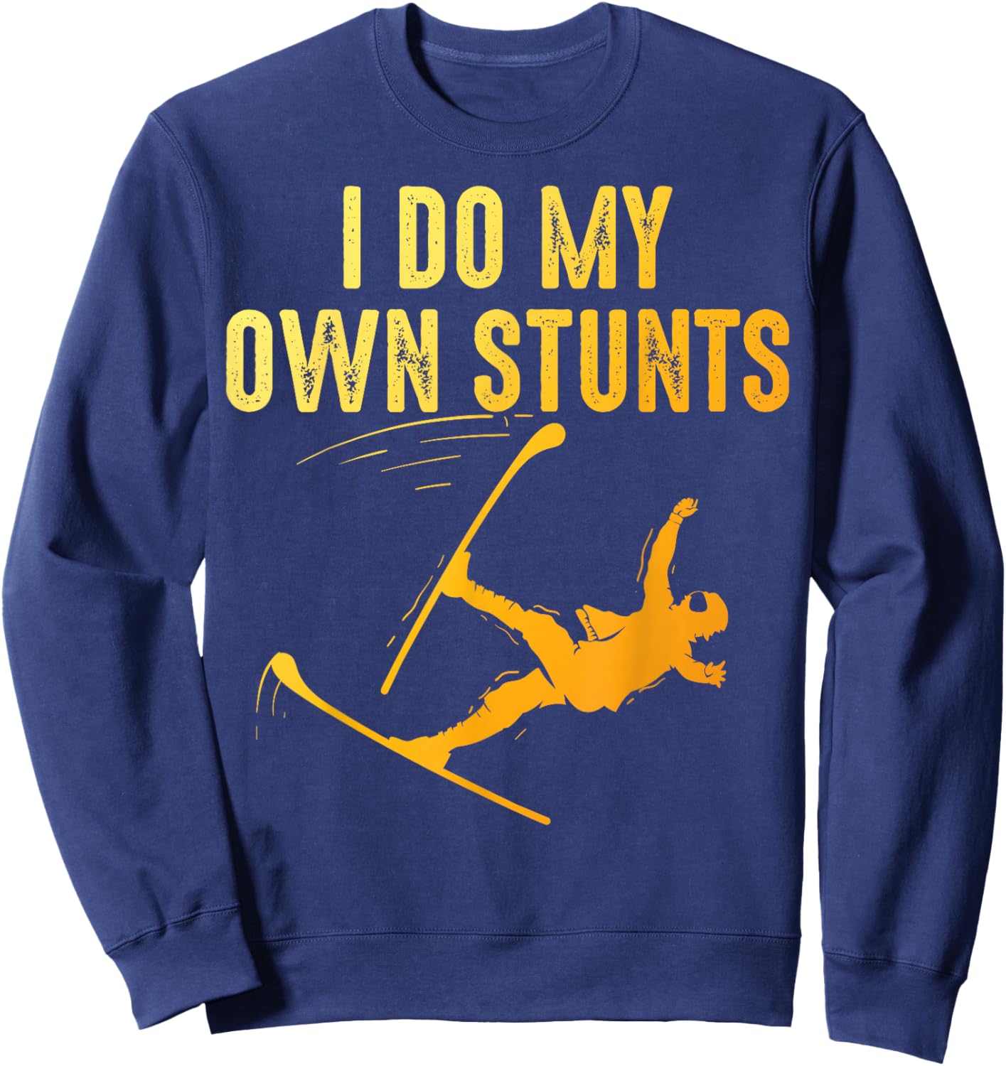 Unique Skiing Art Women Kids Skier Mountain Skiing Sweatshirt - Sweatshirt | Navy