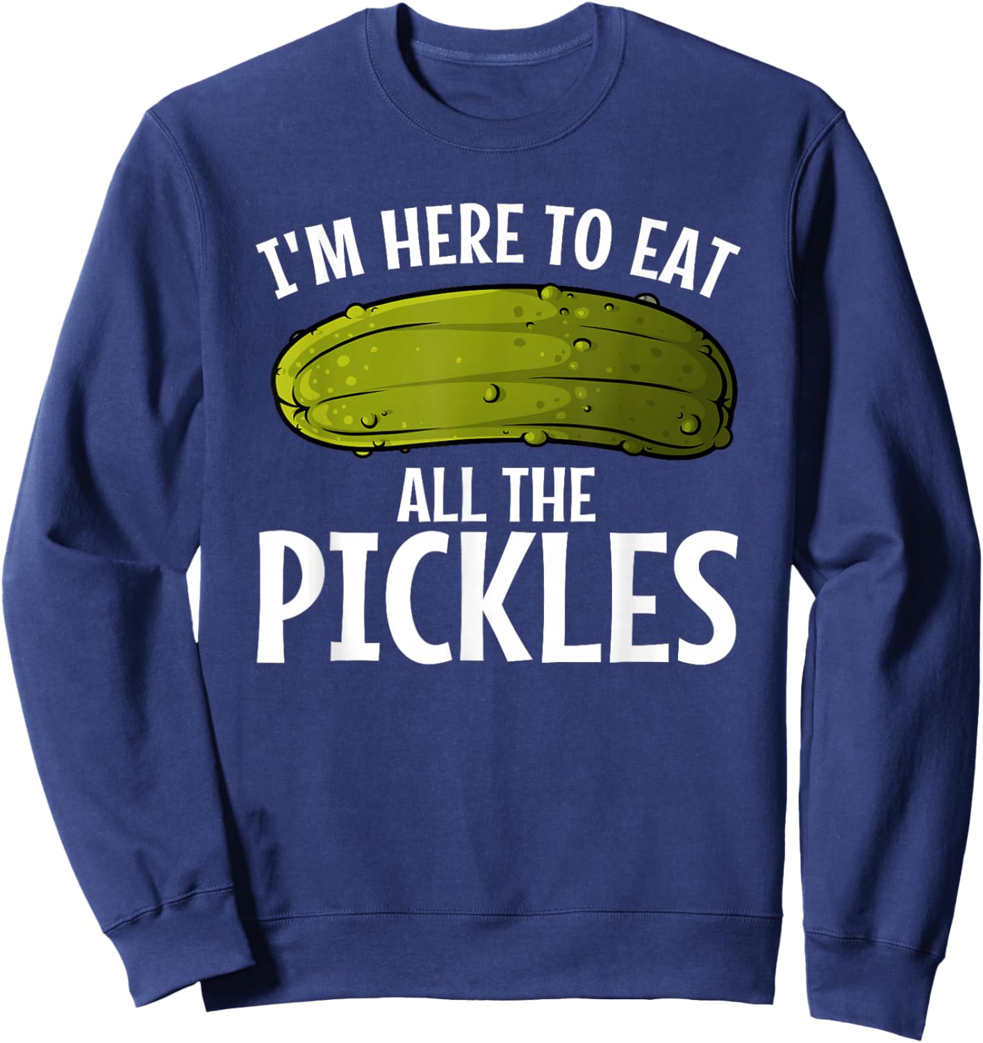 Best Pickle Design Women Kids Cucumber Pickle Lover Sweatshirt - Sweatshirt | Navy