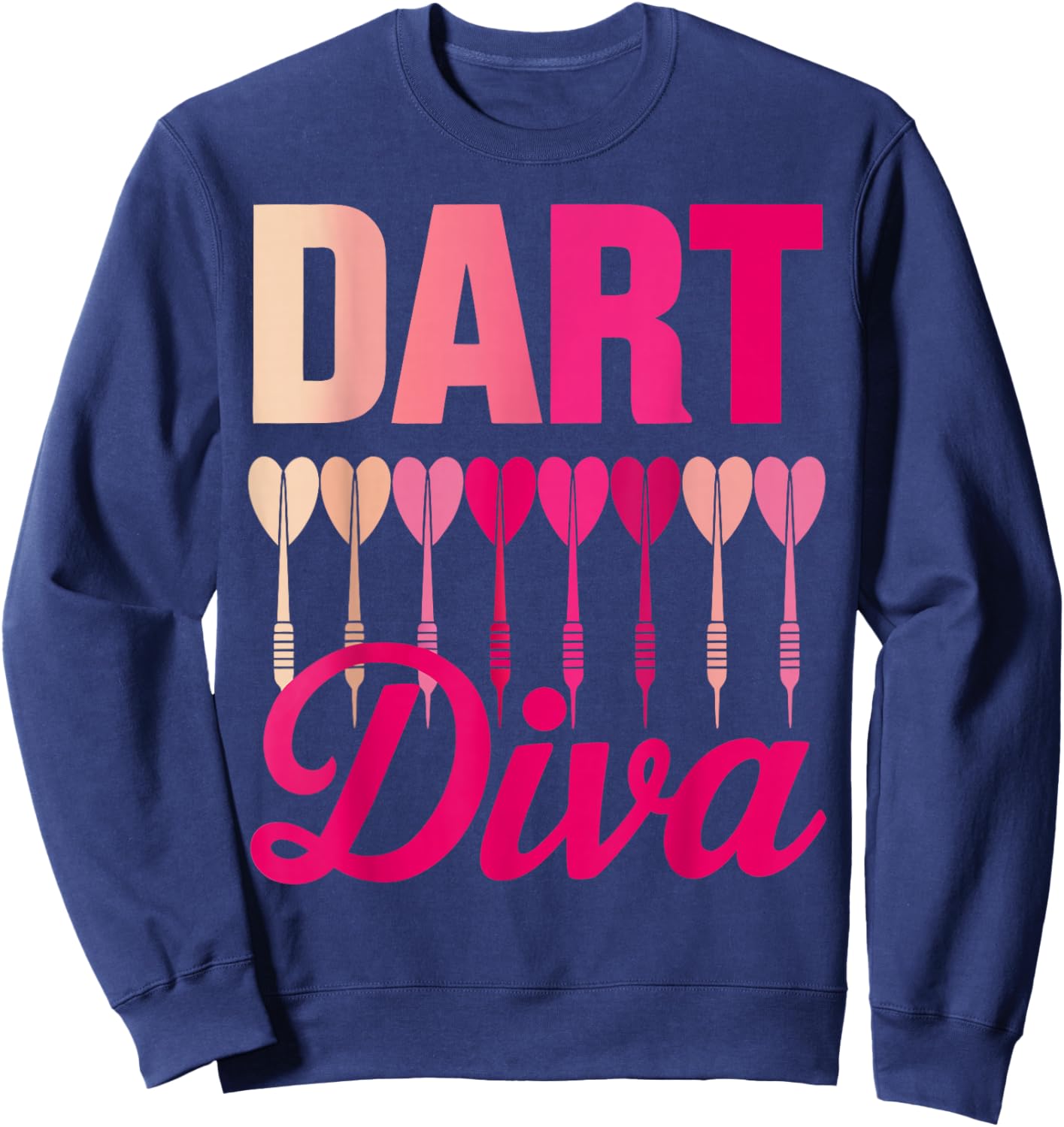 Girl Darts Player Bar League Women Play Darts Sweatshirt - Sweatshirt | Navy