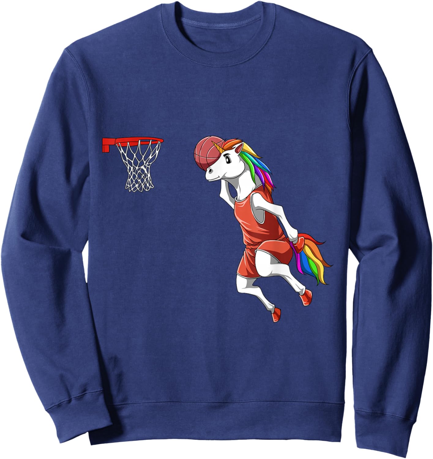 Dunking Unicorn - Basketball Sweatshirt - Sweatshirt | Navy