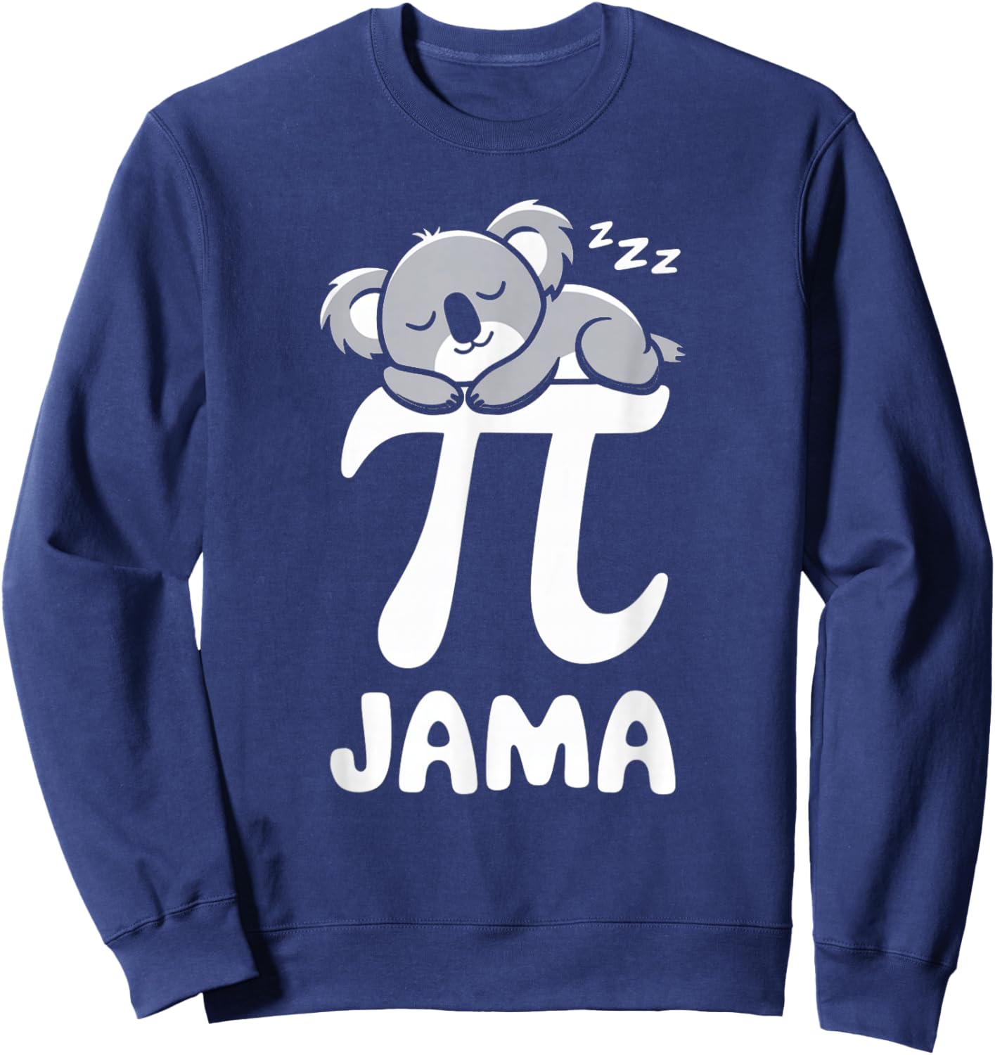 Funny Pajama Pi 3.14 Pi Number Symbol Math koala Sweatshirt - Sweatshirt | Navy