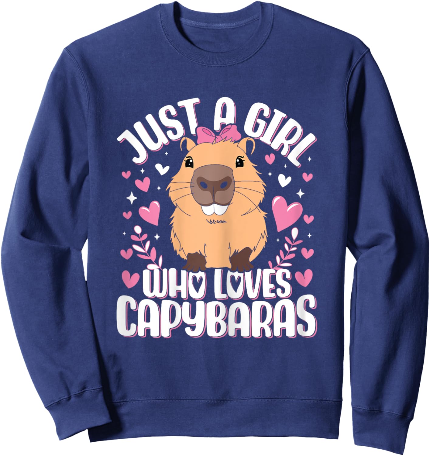 Just a Girl who loves Capybaras Sweatshirt - Sweatshirt | Navy