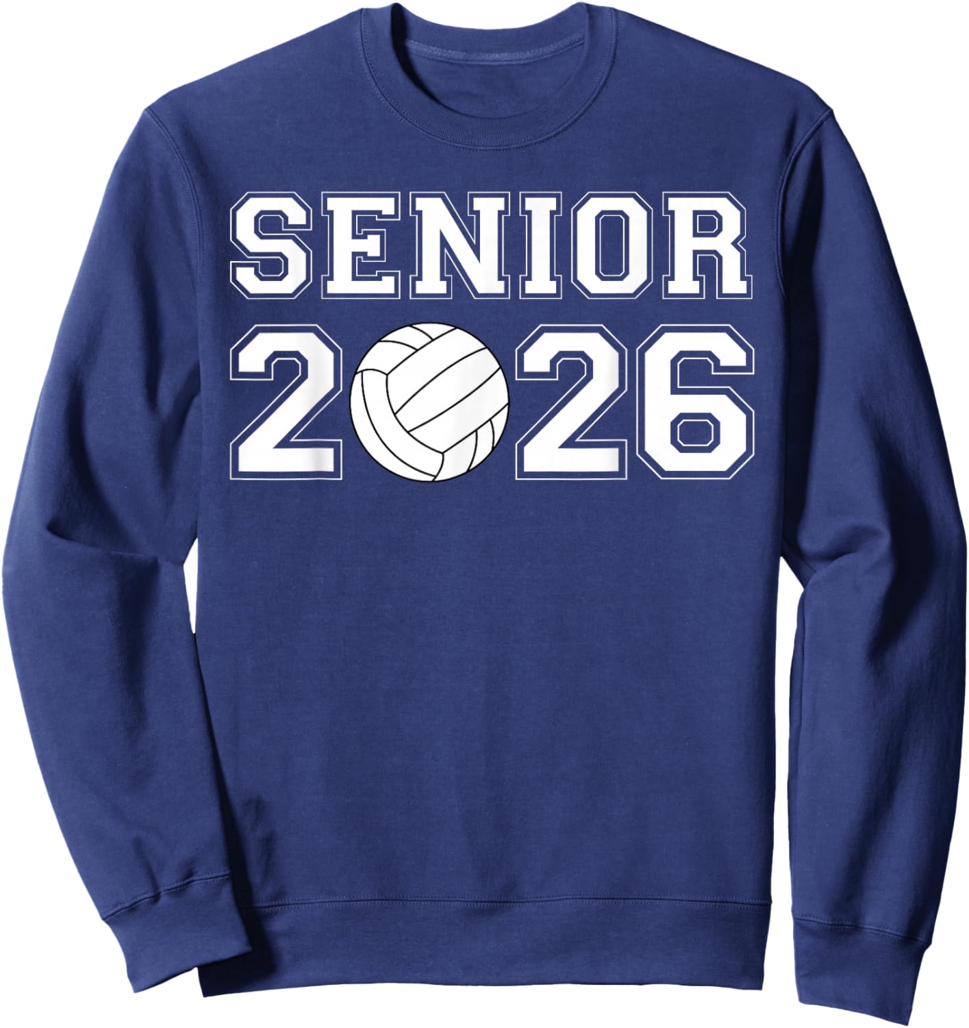 Class Of 2026 Senior Volleyball Men Boys Sweatshirt - Sweatshirt | Navy