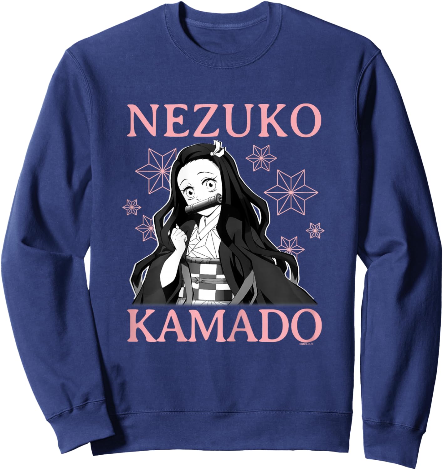 Demon Slayer: Kimetsu no Yaiba Nezuko Pink Floral Sweatshirt - Sweatshirt | Navy