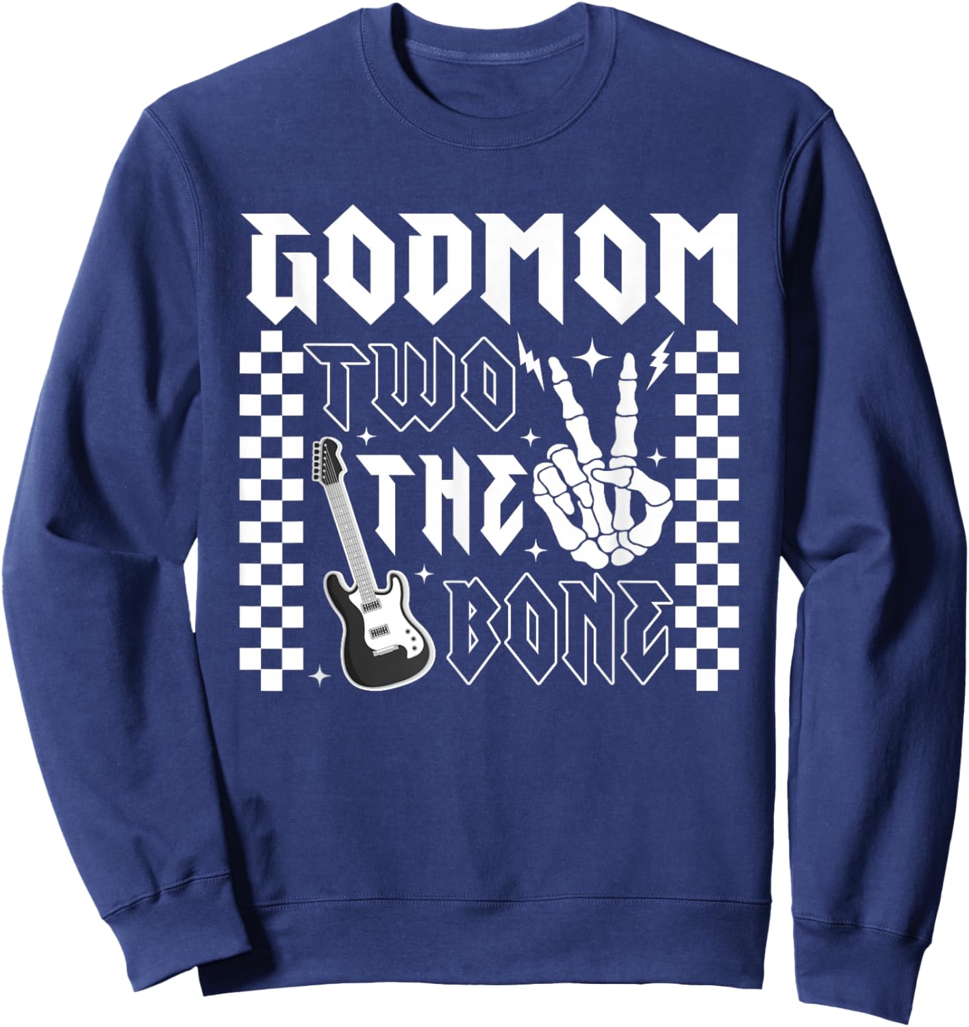 GodMom of The Bad Two the Bone Birthday 2 Years Old Sweatshirt - Sweatshirt | Navy