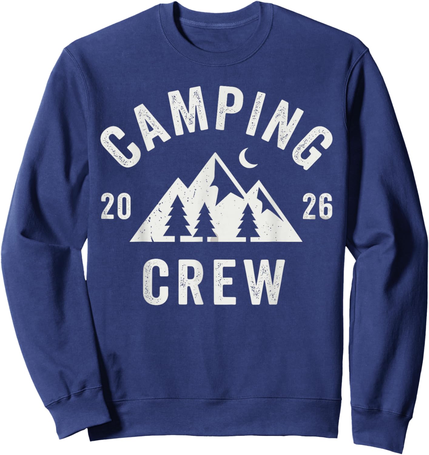 Retro Group Camper Trip Family Matching Camping Crew 2026 Sweatshirt - Sweatshirt | Navy