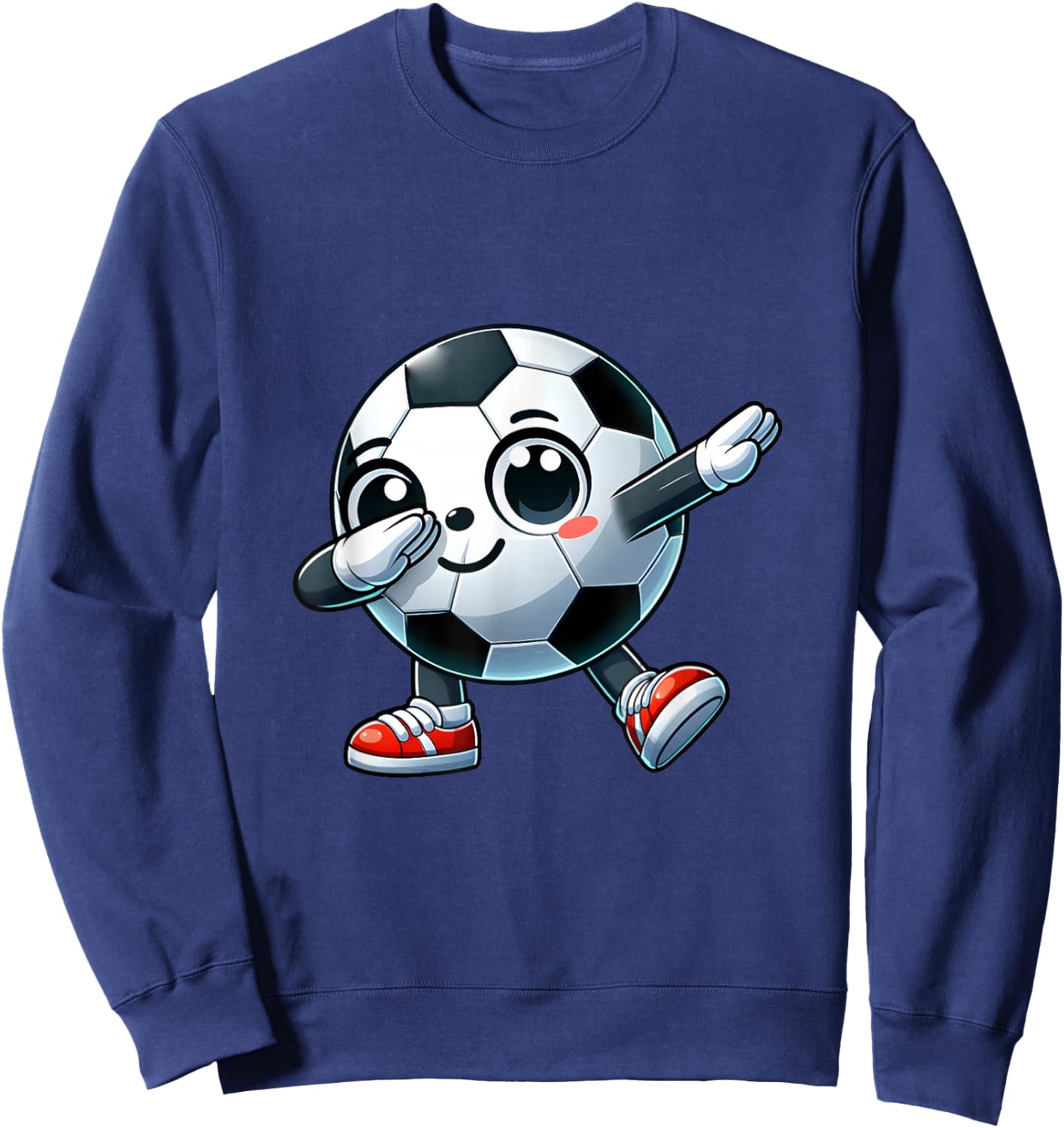 Dabbing Soccer Player Lover Cute Toddler Kids Boys Dab Dance Sweatshirt - Sweatshirt | Navy
