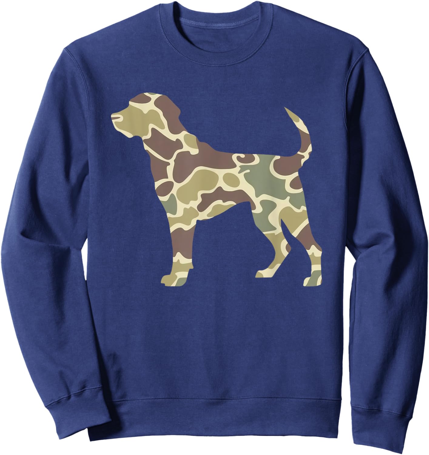 Old School Camo Hunting Dog, Camouflage Pitbull Dog Mom Dad Men Women Sweatshirt - Sweatshirt | Navy