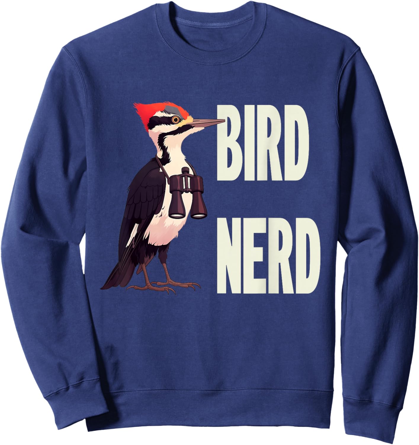 Funny Bird Nerd Bird Watching Graphic Sweatshirt - Sweatshirt | Navy