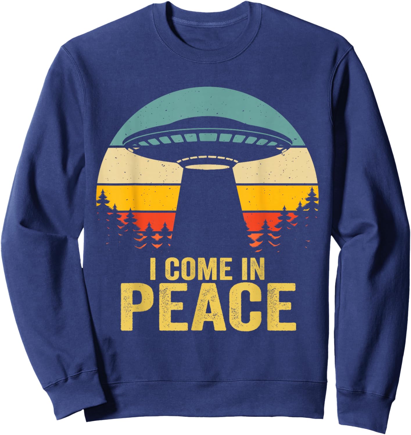 I Come In Peace im Peace Matching Couples Alien Sweatshirt - Sweatshirt | Navy