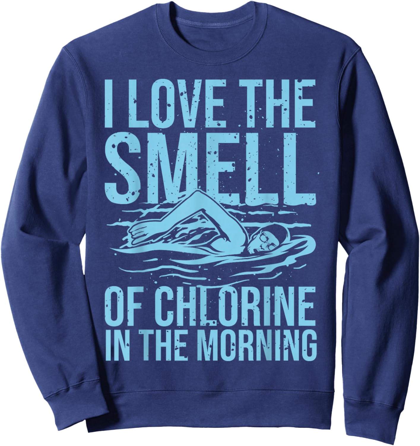 Cool Swimming Design For Kids Men Women Freestyle Swimming Sweatshirt - Sweatshirt | Navy