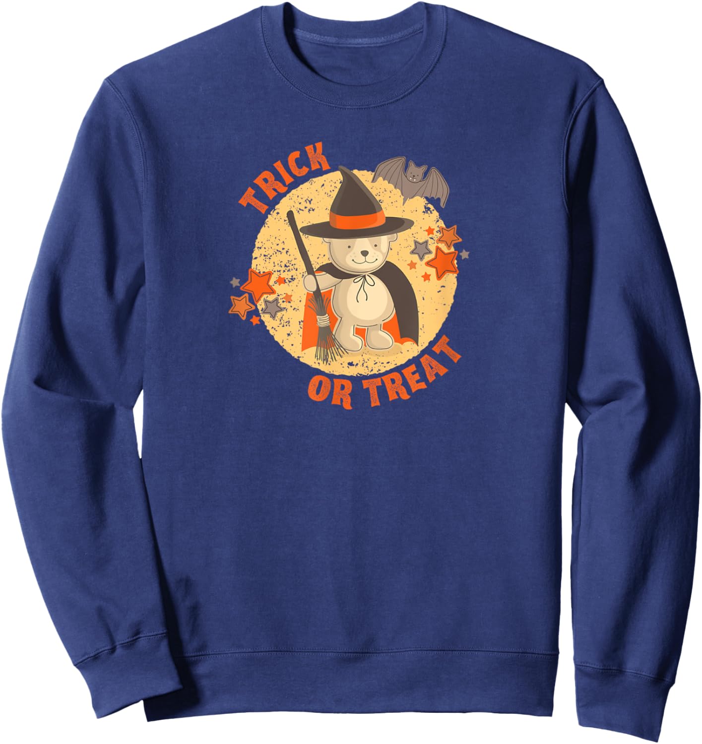 Cute Trick or Treat Witch Warlock Bear Sweatshirt - Sweatshirt | Navy