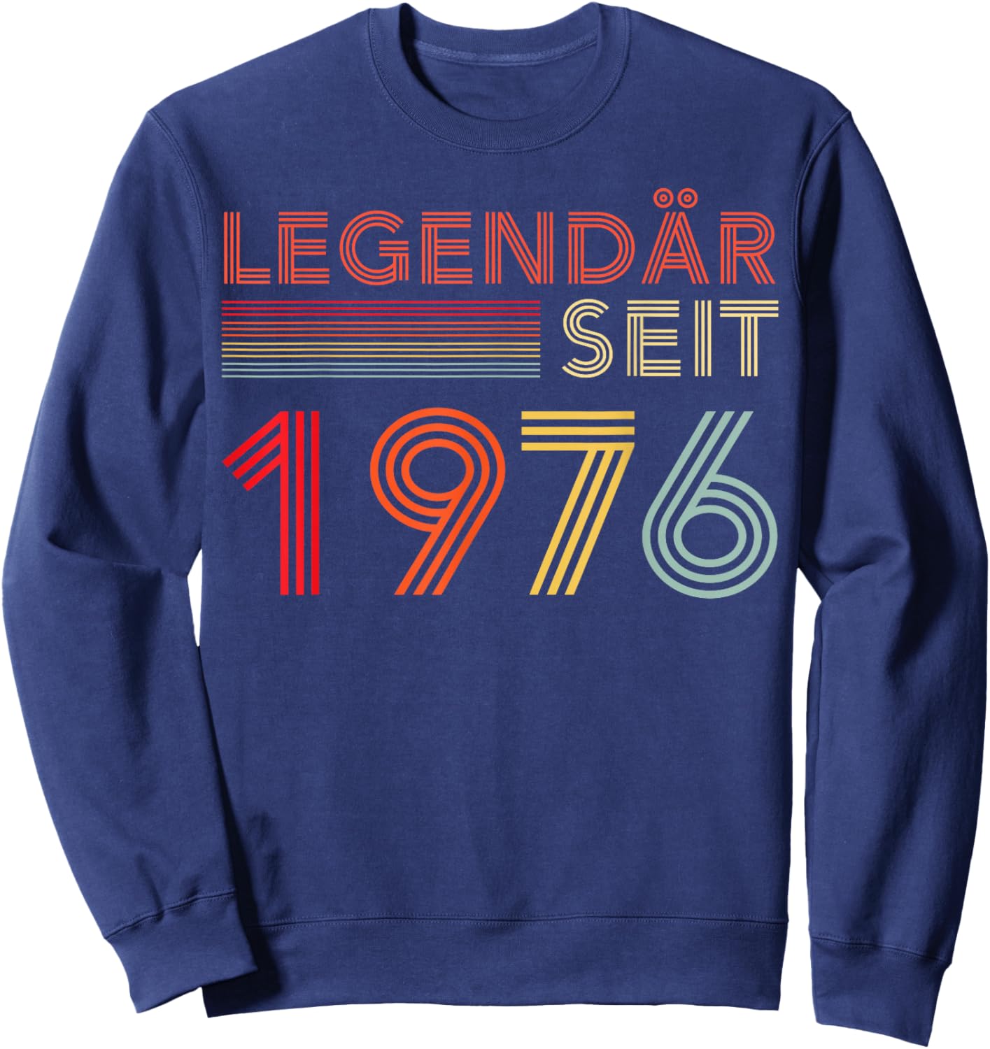 1976 Birthday Man 50th Decoration Funny 50s 50th Birthday Sweatshirt - Sweatshirt | Navy