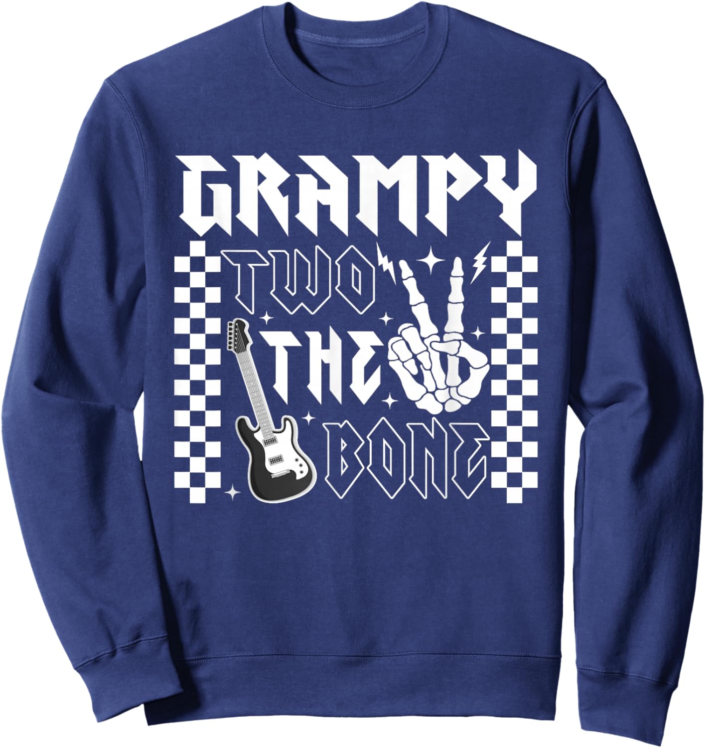 Grampy of The Bad Two the Bone Birthday 2 Years Old Sweatshirt - Sweatshirt | Navy