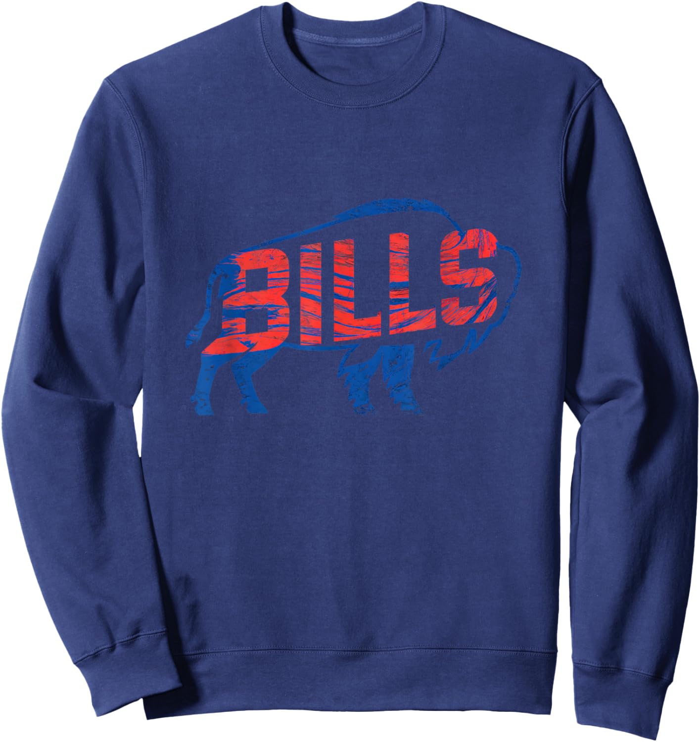 Retro Buffalo Name Personalized Women Kid Sweatshirt - Sweatshirt | Navy