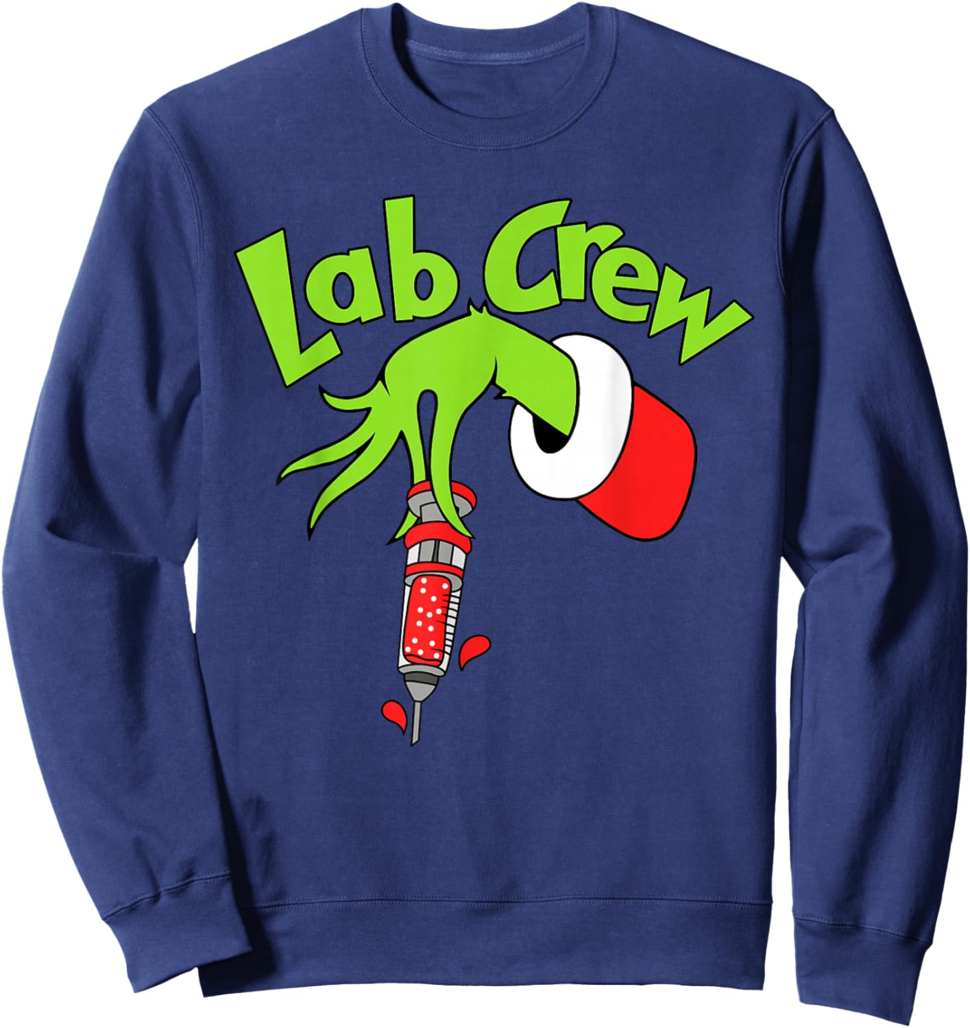 Lab Crew Merry Christmas Laboratory Tech Nurse Xmas Pajamas Sweatshirt - Sweatshirt | Navy