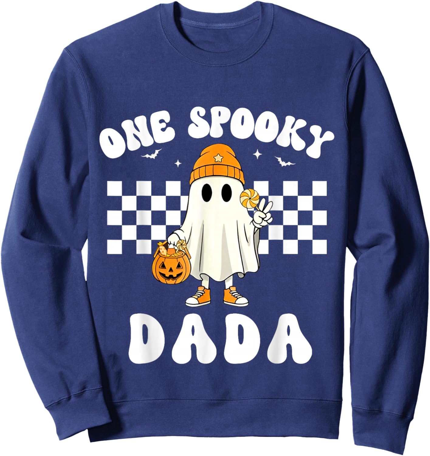 Funny One Spooky Dada of The 1st Birthday Boy Matching Sweatshirt - Sweatshirt | Navy