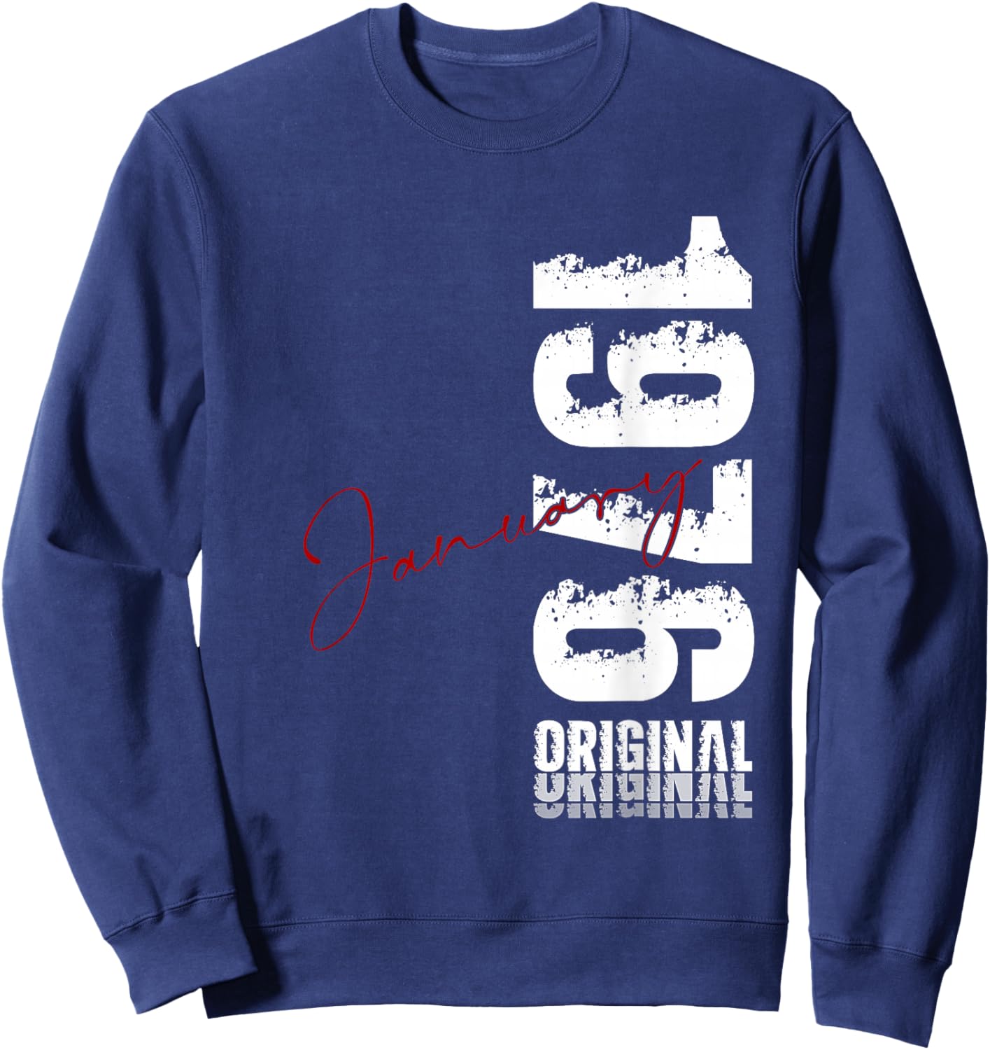 50 Years Anniversary Man Gift January 1976 Vintage Sweatshirt - Sweatshirt | Navy