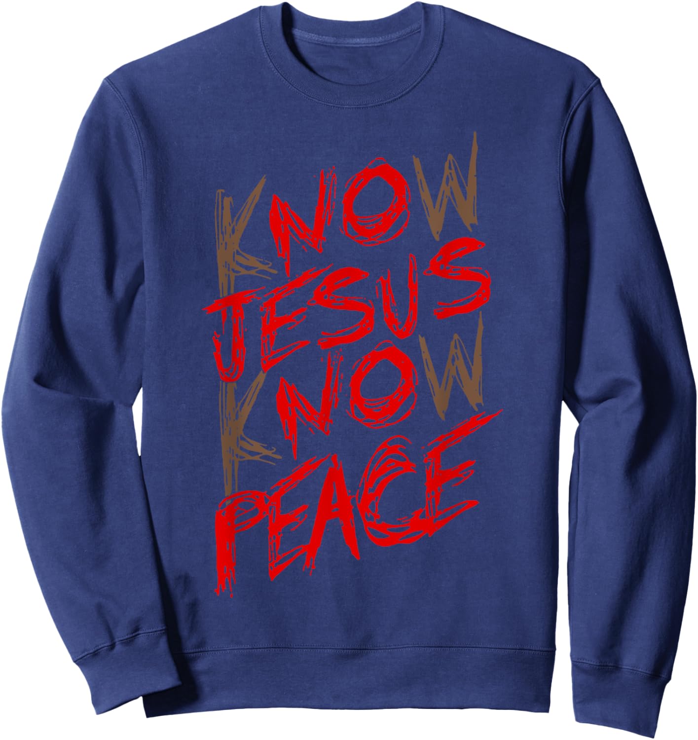 Know Jesus Know Peace Sweatshirt - Sweatshirt | Navy