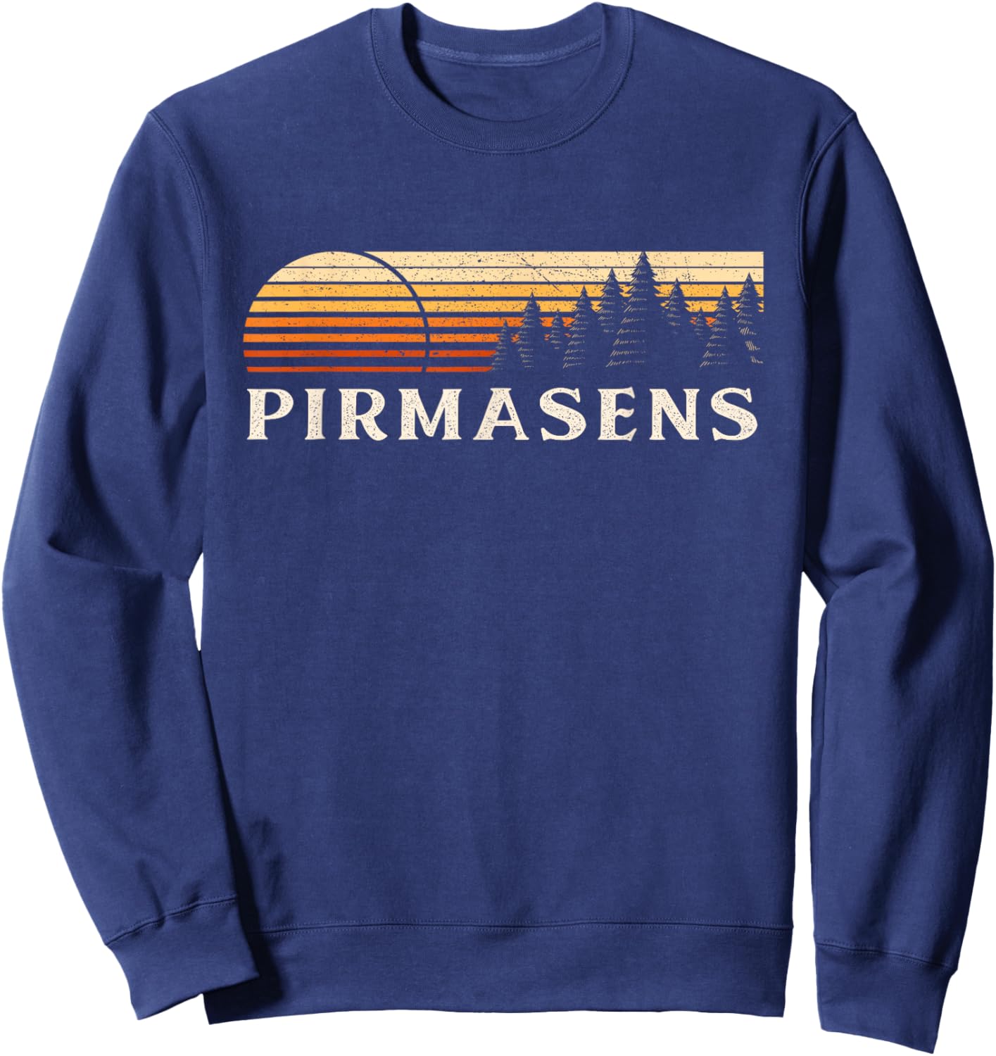 Pirmasens, Germany Evergreen Vintage Sunset Sweatshirt - Sweatshirt | Navy
