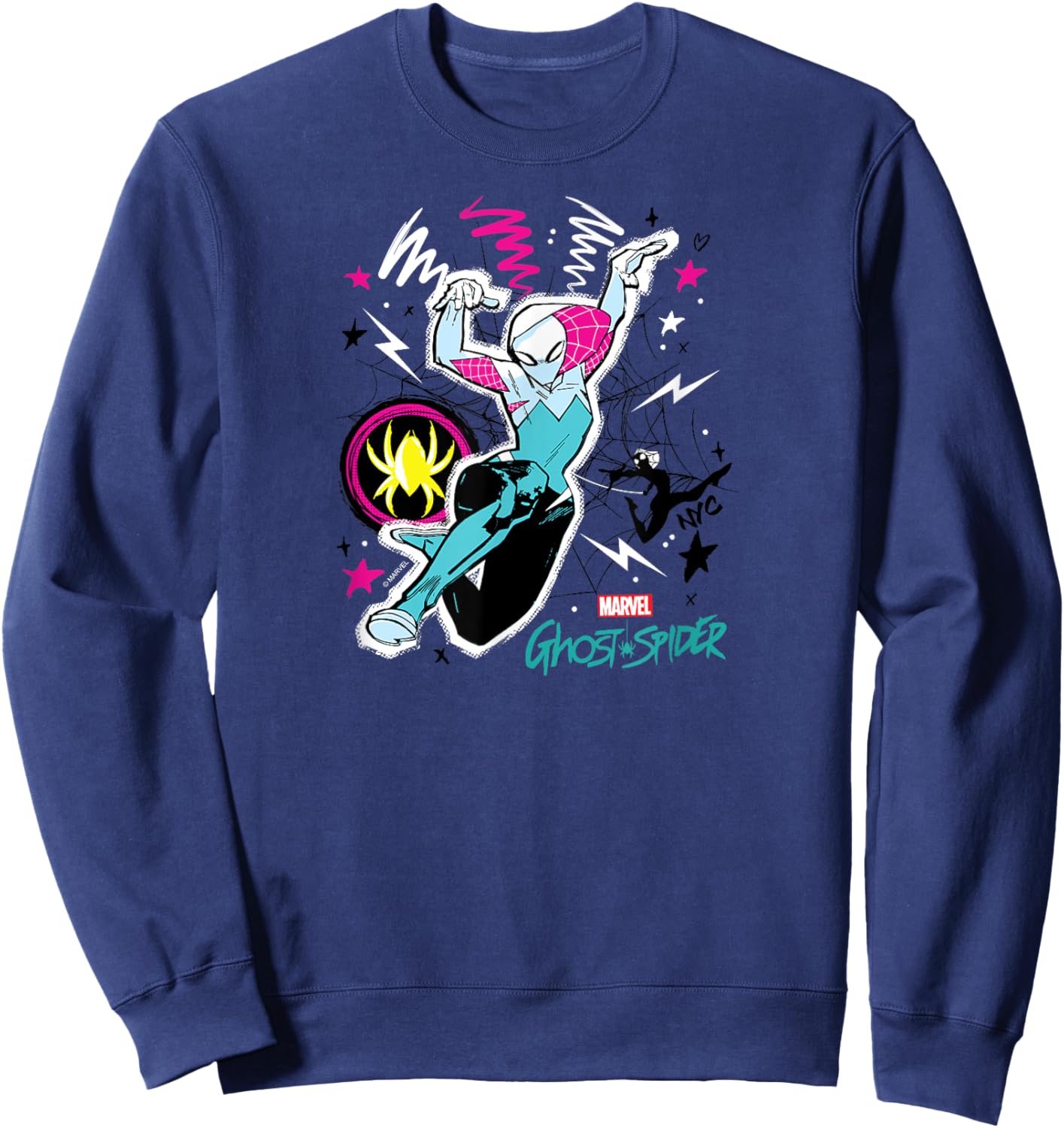 Ghost Spider - Sketchy Sweatshirt - Sweatshirt | Navy
