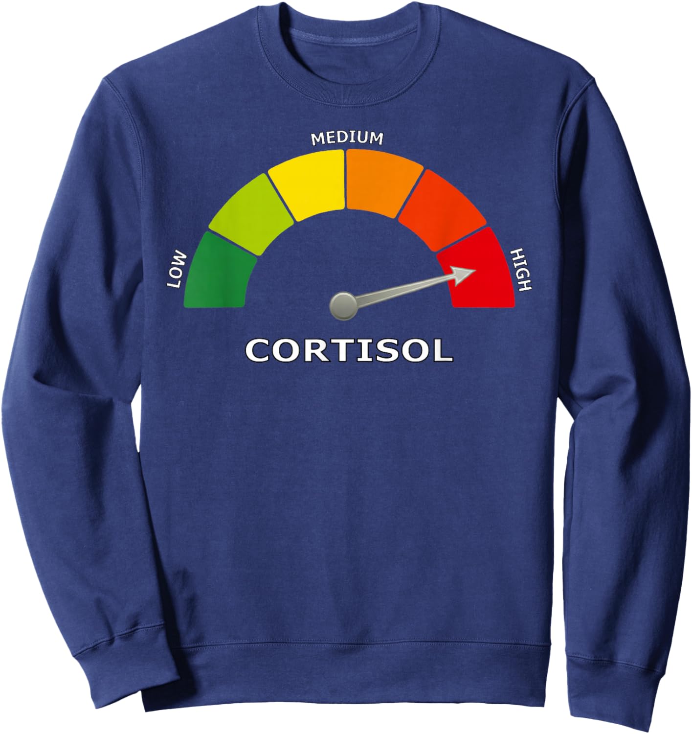Lustiges Stressmessgerät zum Laufen mit reinem Cortisol Sweatshirt - Sweatshirt | Navy
