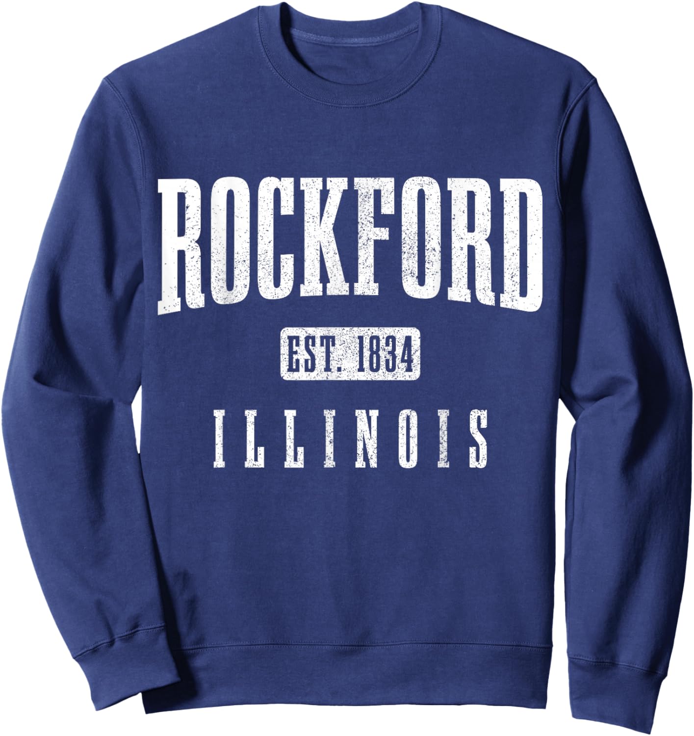 Rockford Illinois Vintage Pride Sweatshirt - Sweatshirt | Navy