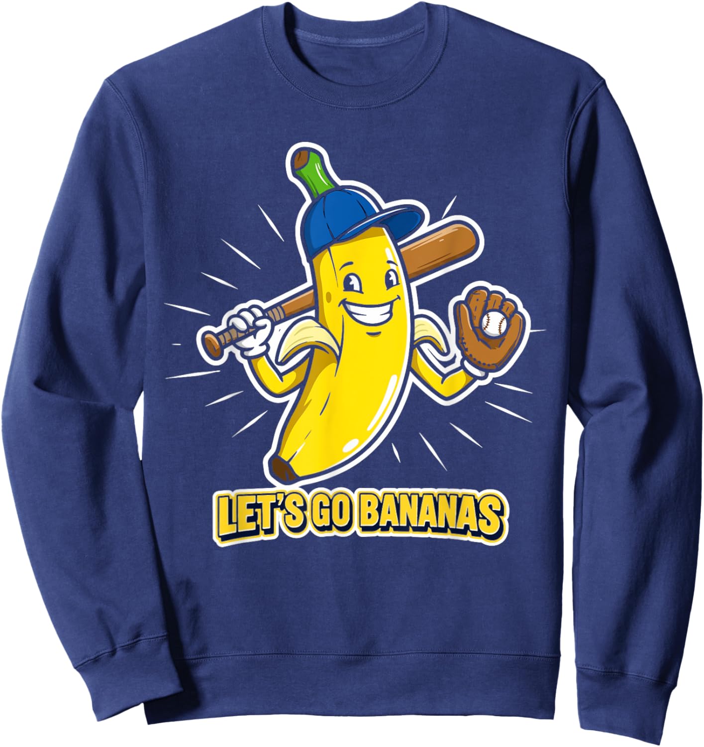 Funny Banana Shirts Gift Fruit Lovers Boys Lets Go Bananas Sweatshirt - Sweatshirt | Navy