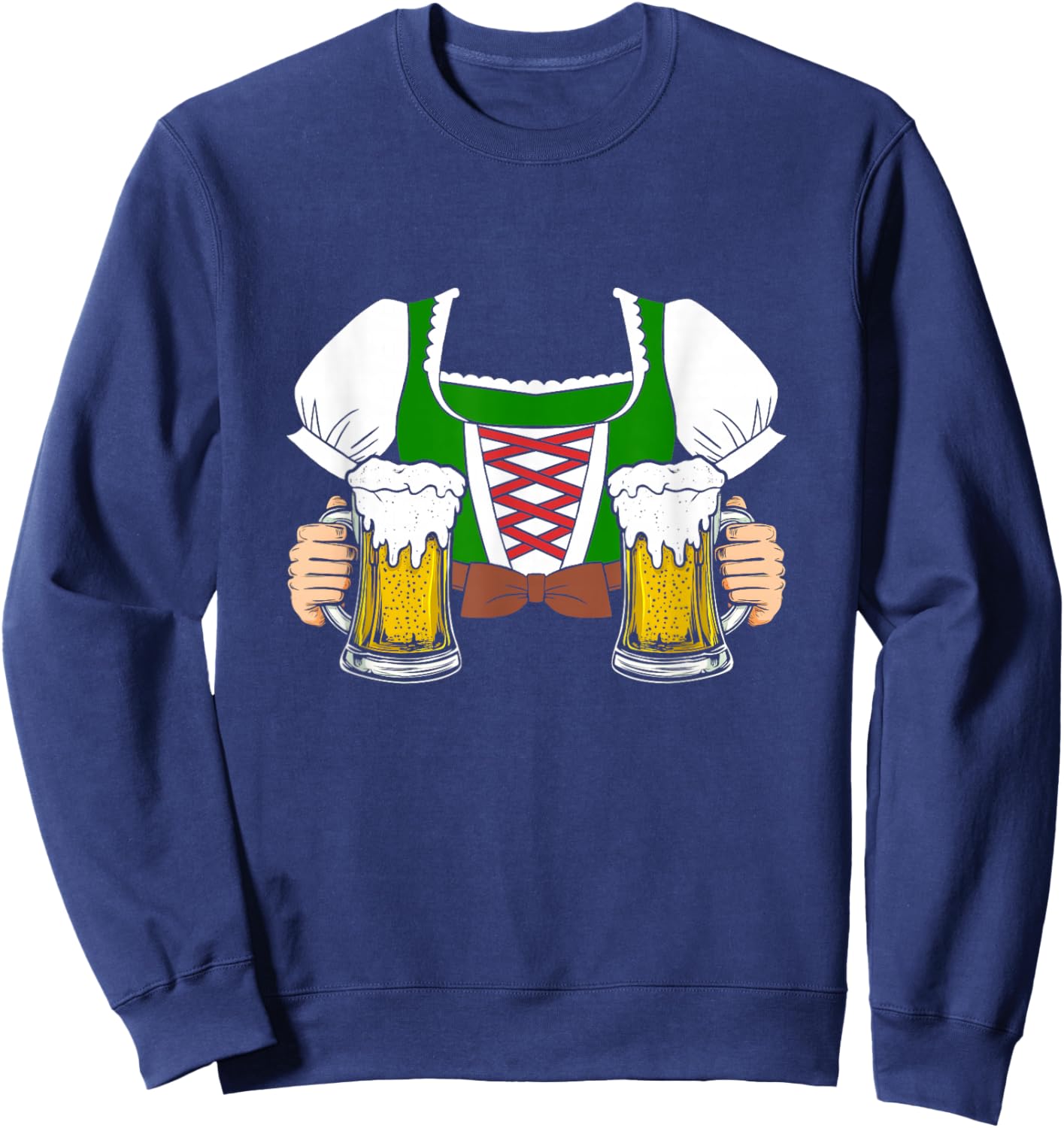 Drindl Costume German Bavarian Oktoberfest Festival Women Sweatshirt - Sweatshirt | Navy