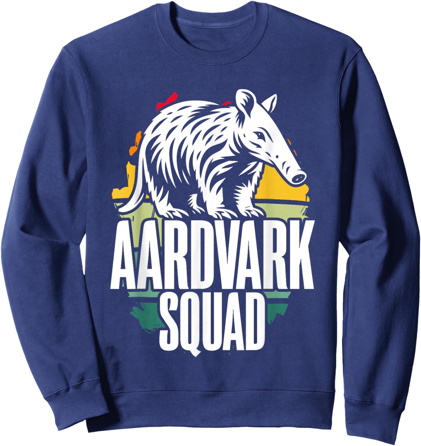 Aardvark Squad Animal Retro Vintage Nature Wildlife Sweatshirt - Sweatshirt | Navy