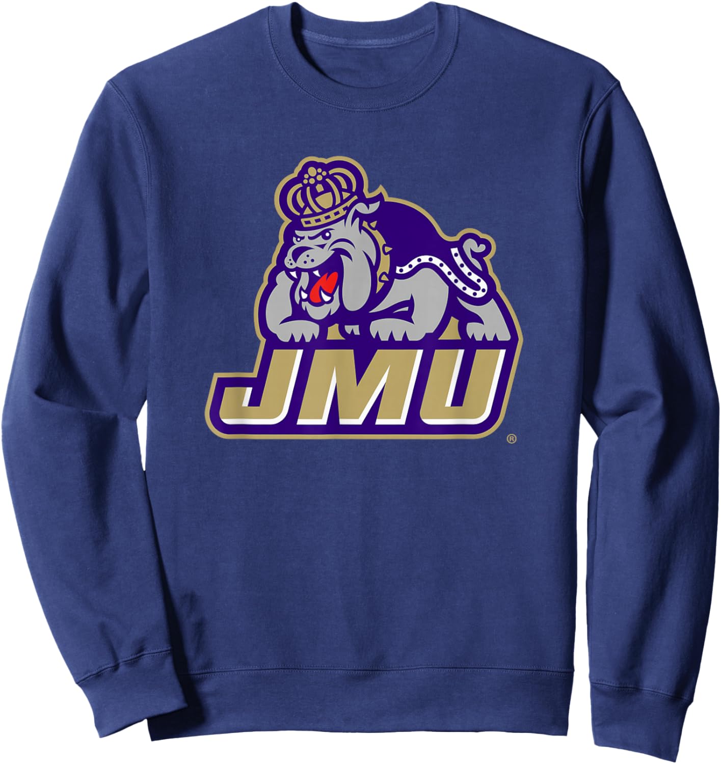 James Madison Dukes Mascot Icon Officially Licensed Sweatshirt - Sweatshirt | Navy