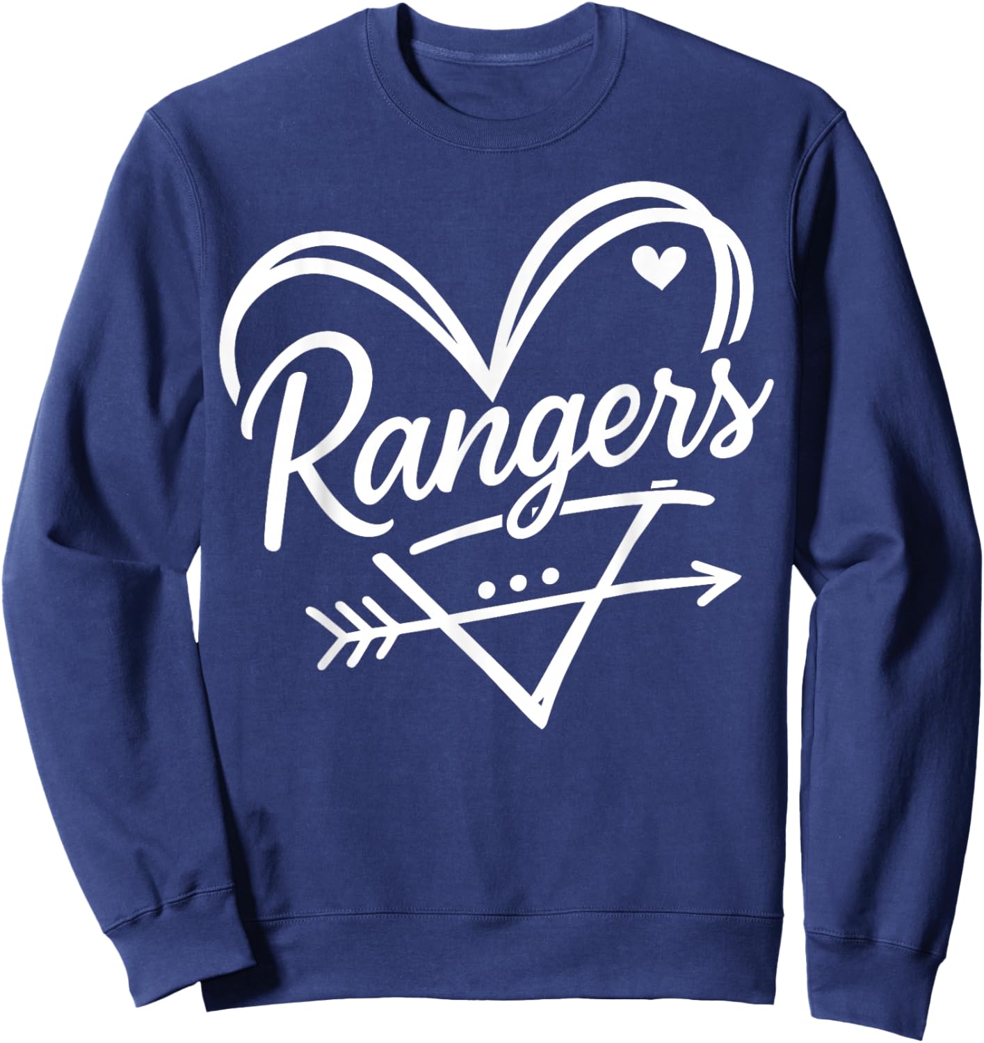 Rangers Heart Name Cute Love Graphic Gift Women Kids Sweatshirt - Sweatshirt | Navy