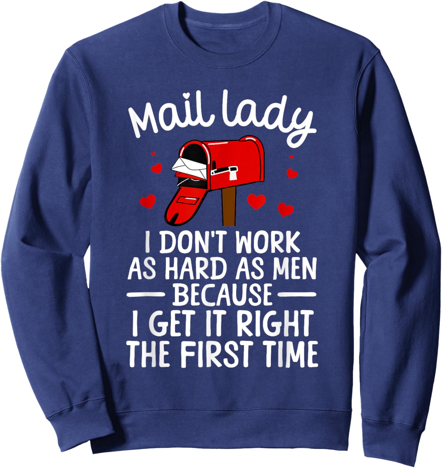 Mail Lady Design Girls Postal Worker Mail Carrier Sweatshirt - Sweatshirt | Navy